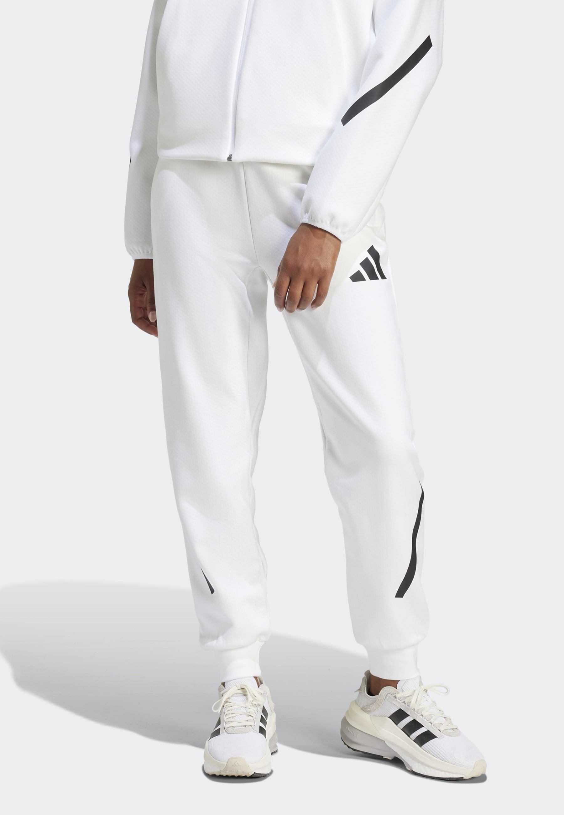 ADIDAS Z.N.E. - Tracksuit bottoms - white