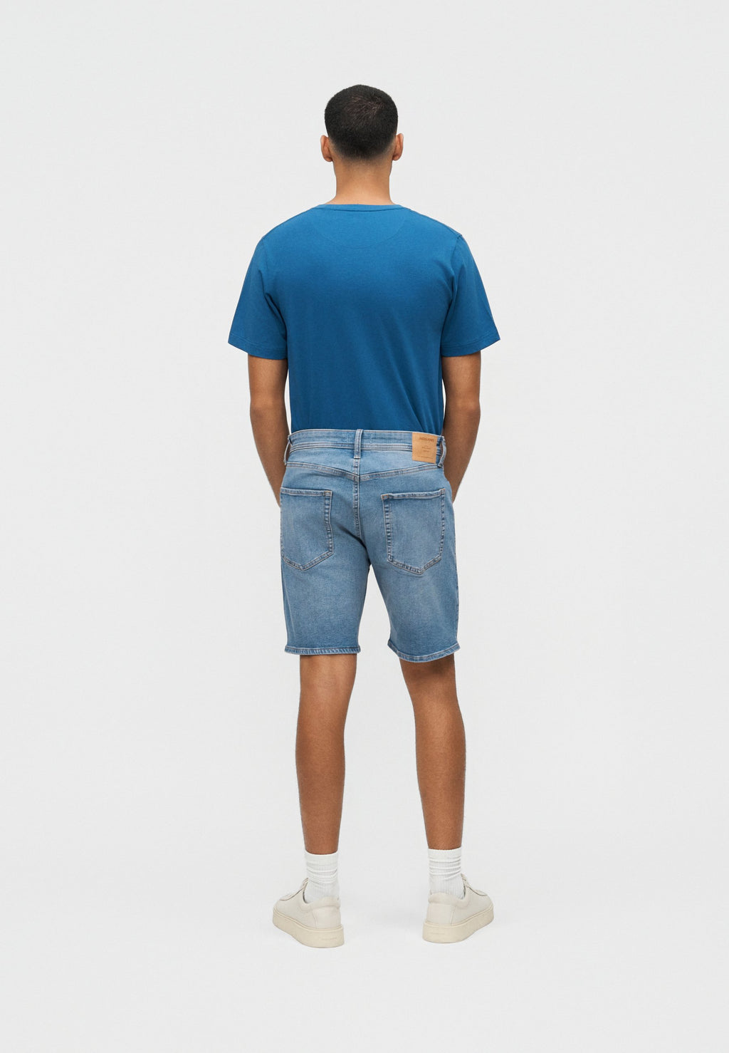 JJIRICK JJORIGINAL - Denim shorts - blue denim