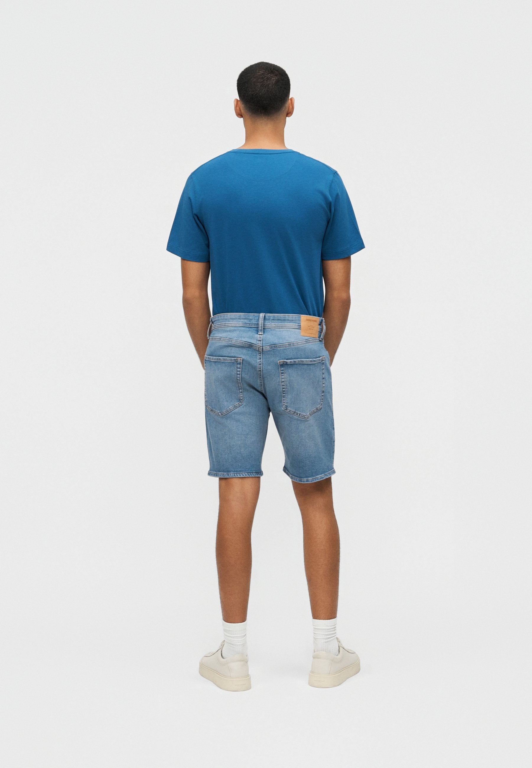 JJIRICK JJORIGINAL - Denim shorts - blue denim