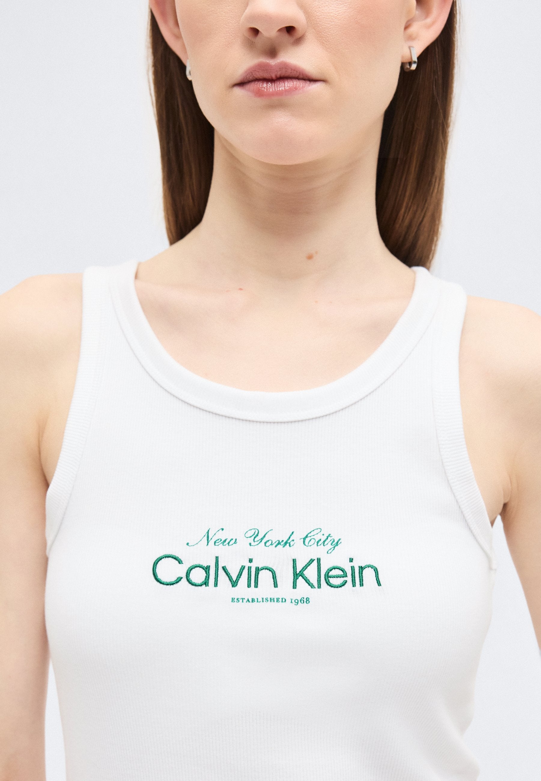 CONTOUR 2X2 RIB GRAPHIC TANK - Top - bright white