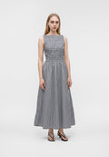 SMOCKED APRON DRESS - Day dress - navy