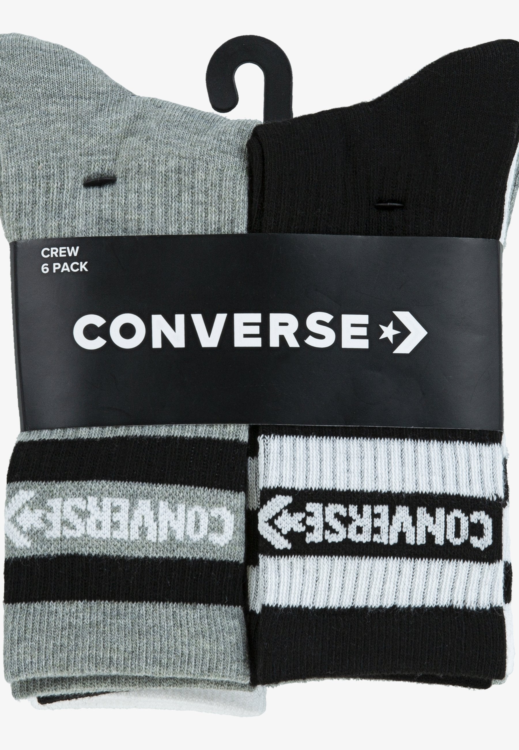 WORDMARK CREW UNISEX 6 PACK  - Socks - dark grey heather