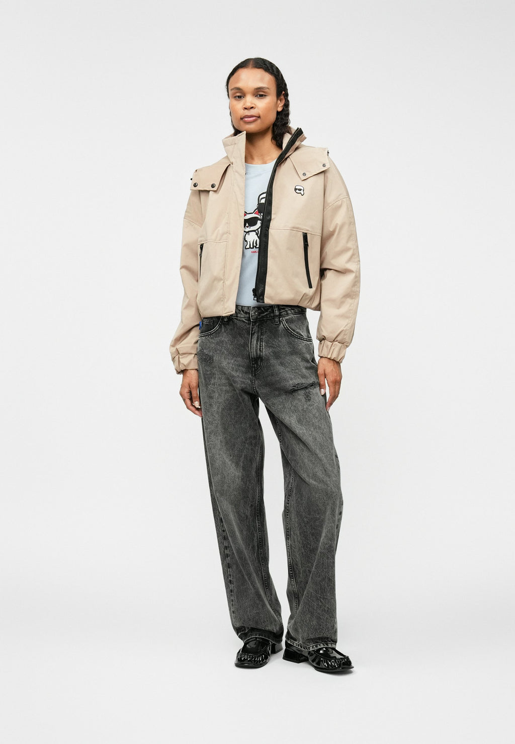 IKON HOODED JACKET - Bomber Jacket - taupe