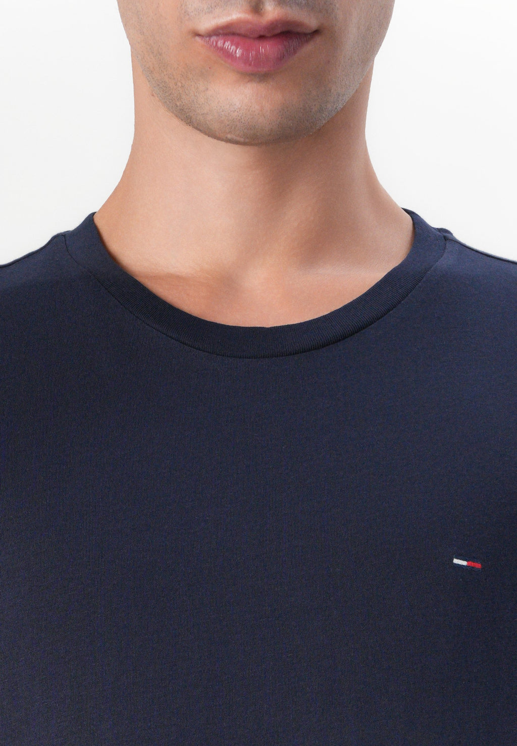 SLIM TEE  - Basic T-shirt - black/dark night navy/ecru