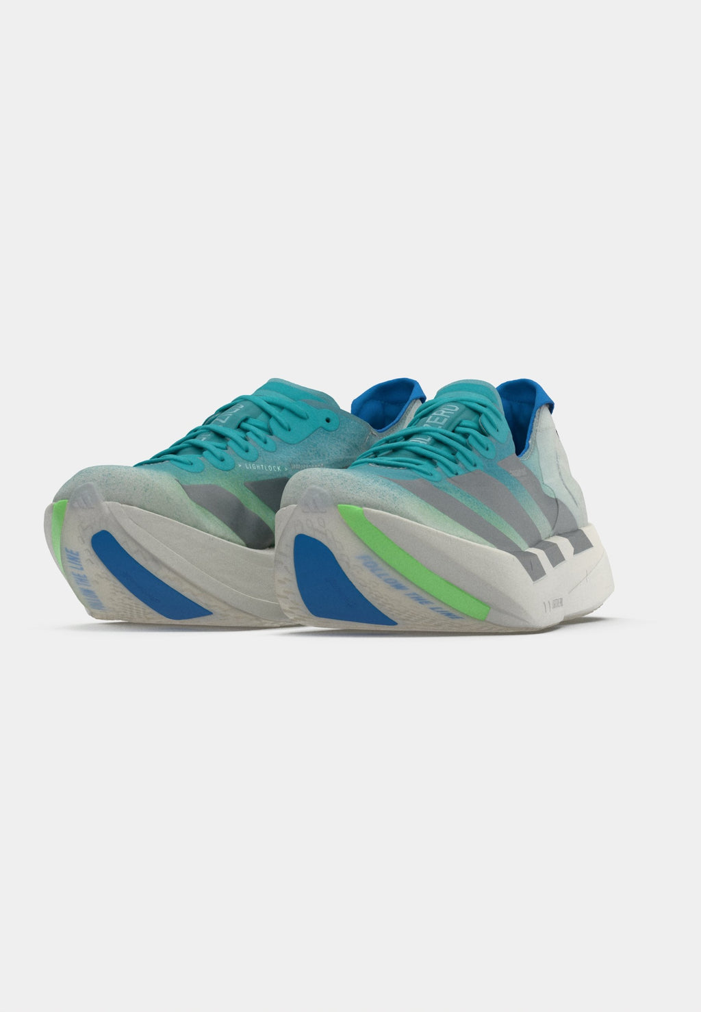 ADIZERO ADIOS PRO 4 - Road running shoes - hi res aqua/iron metallic/grey one