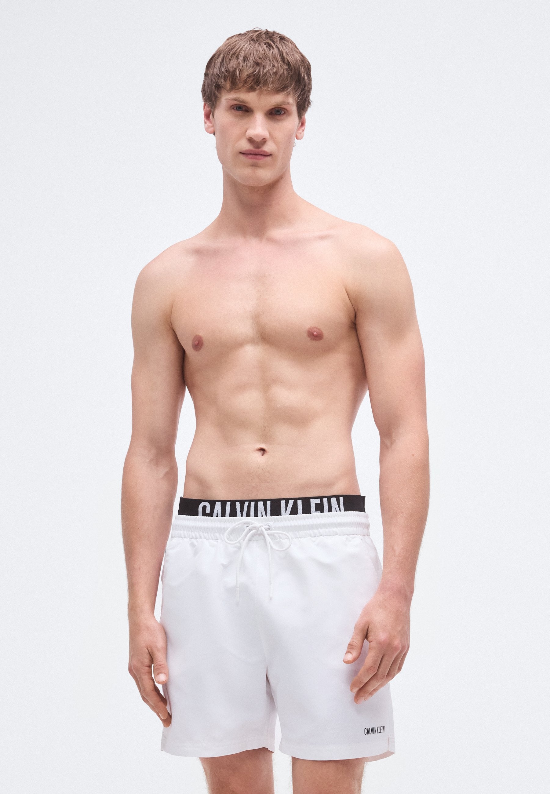 MEDIUM DRAWSTRING BOXER INTENSE POWER - Swimming shorts - classic white