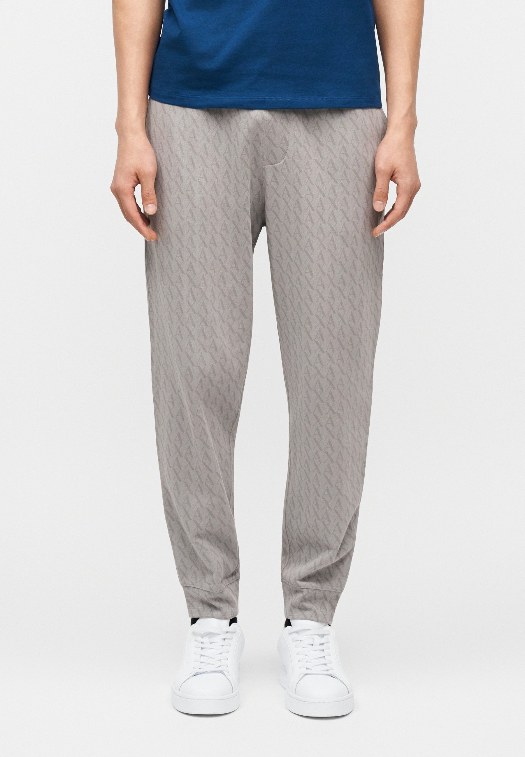 AX LOGO JOGGER PANTS - Tracksuit bottoms - chiseled stone