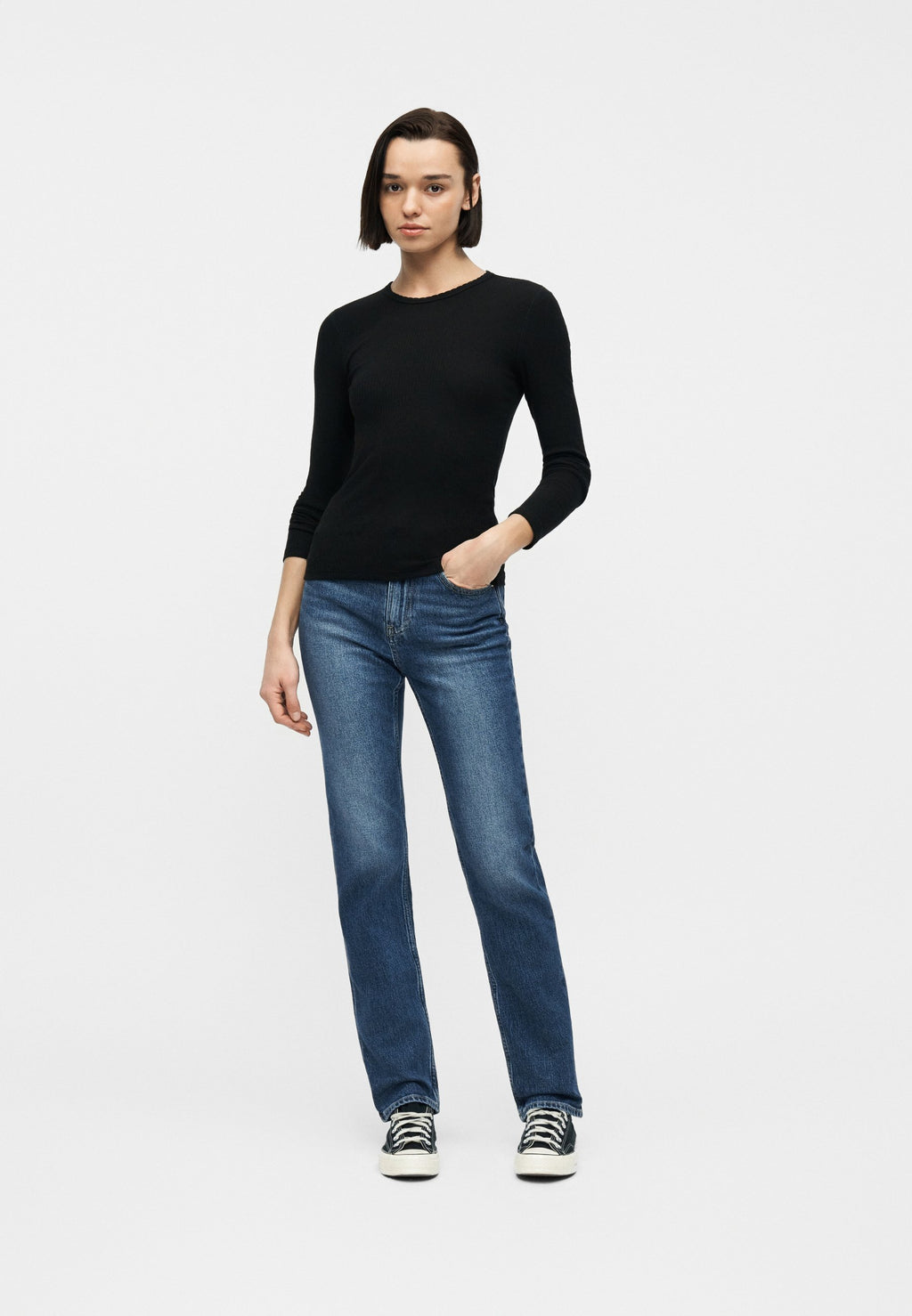 CURVY MED BALFOUR - Straight leg jeans - medium indigo