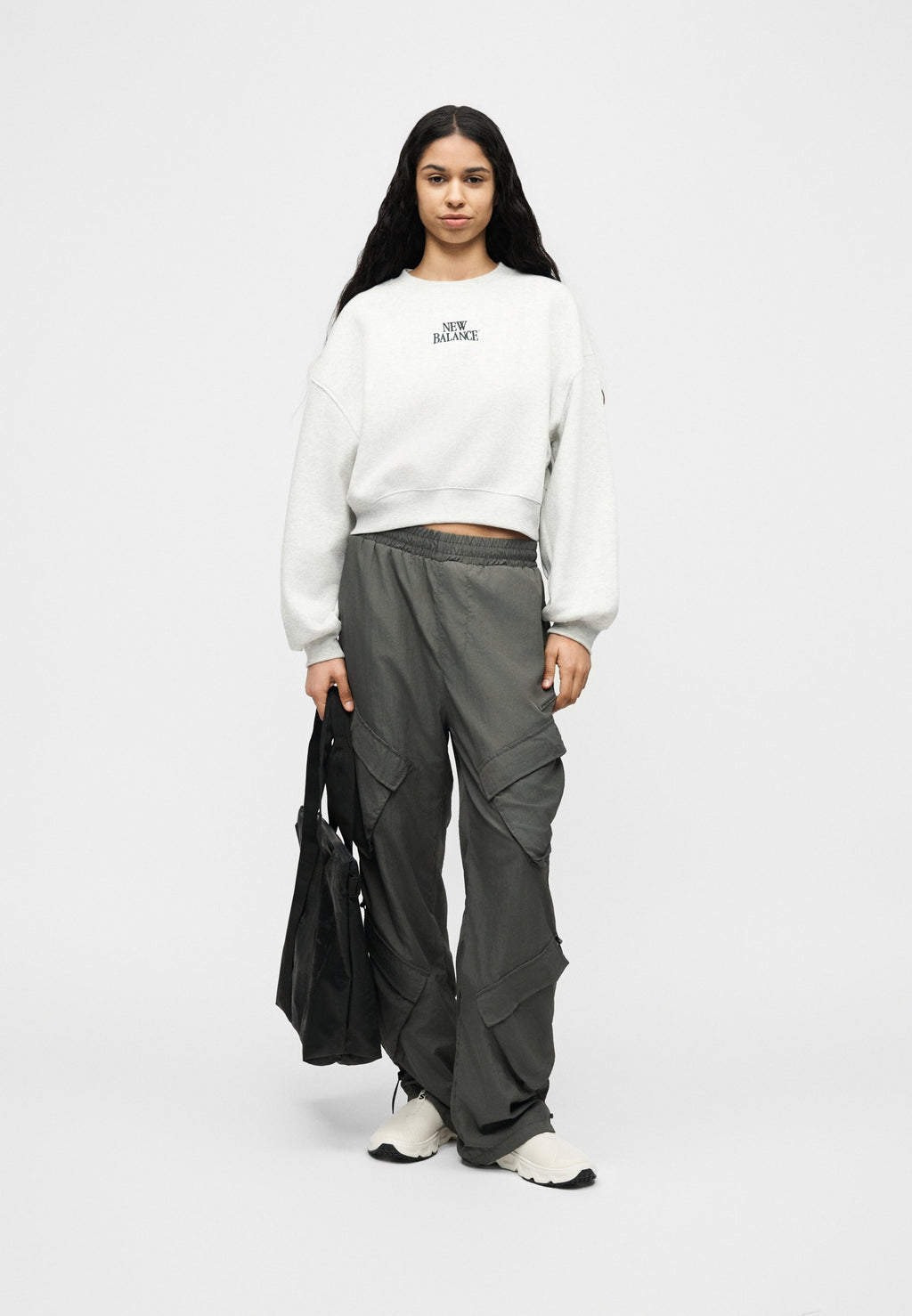 LINEAR HERITAGE CREW - Sweatshirt - ash heather