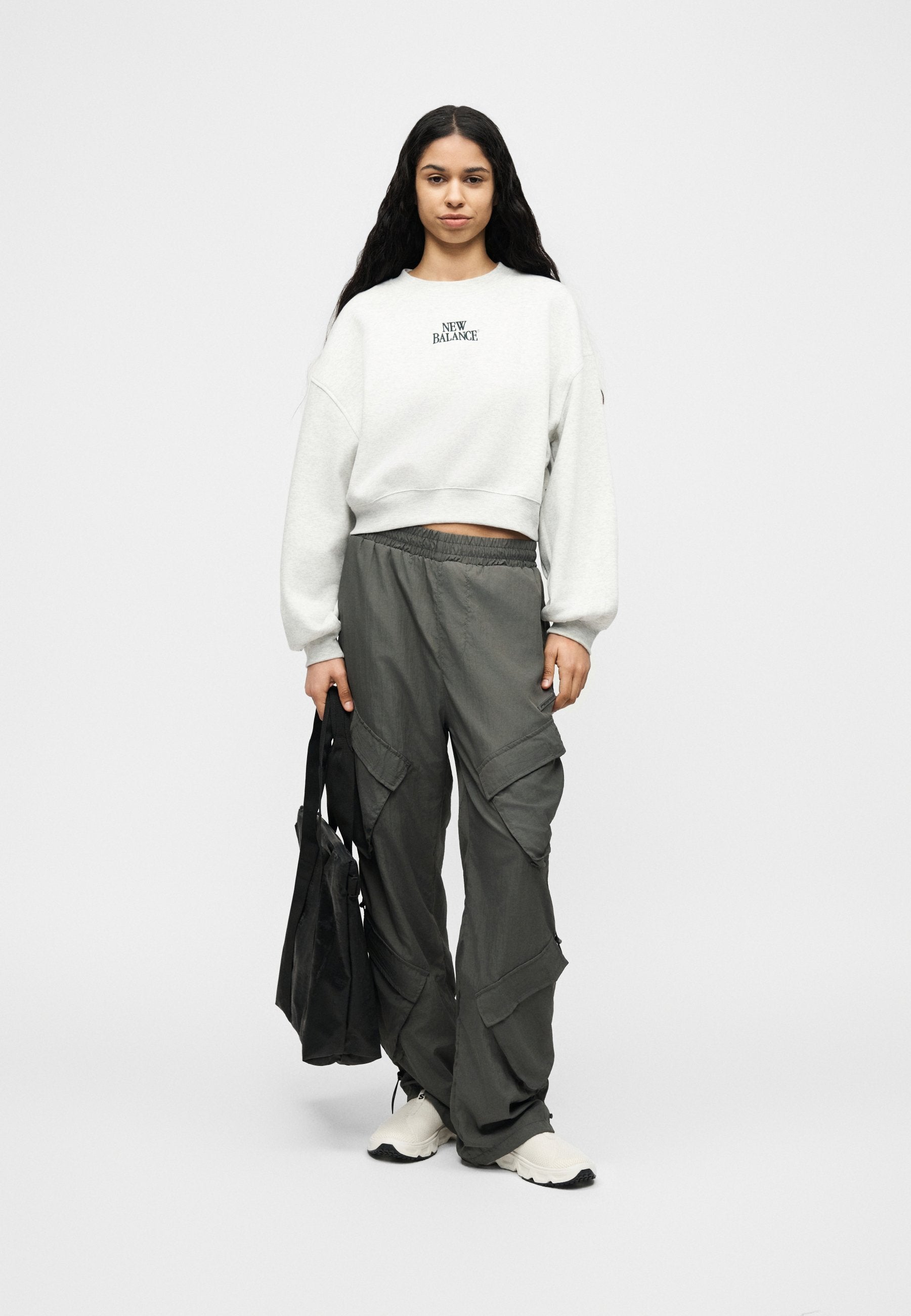 LINEAR HERITAGE CREW - Sweatshirt - ash heather