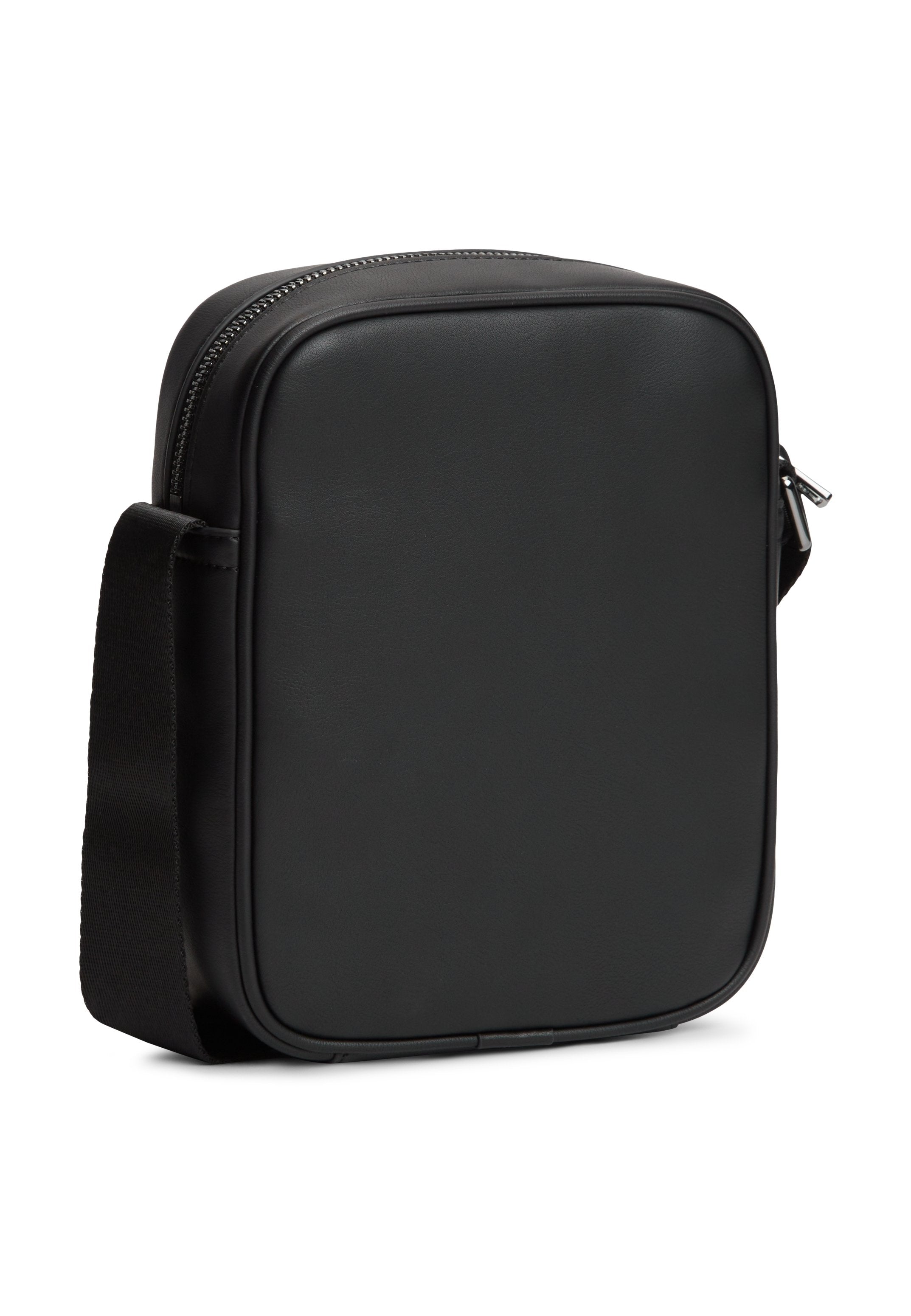 SAC REPORTER BANDOULIÈRE À PANNEAUX TISSÉS - Sac bandoulière - noir