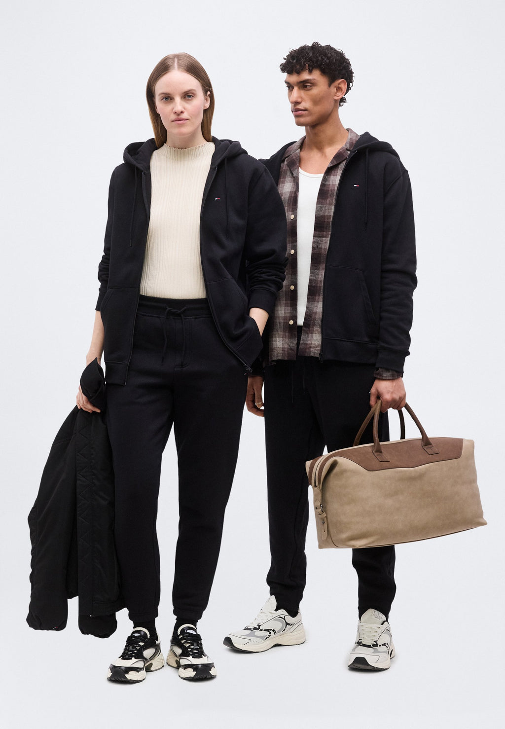 TOMMY FLAG TRACK TOP AND JOGGERS - Tracksuit - black