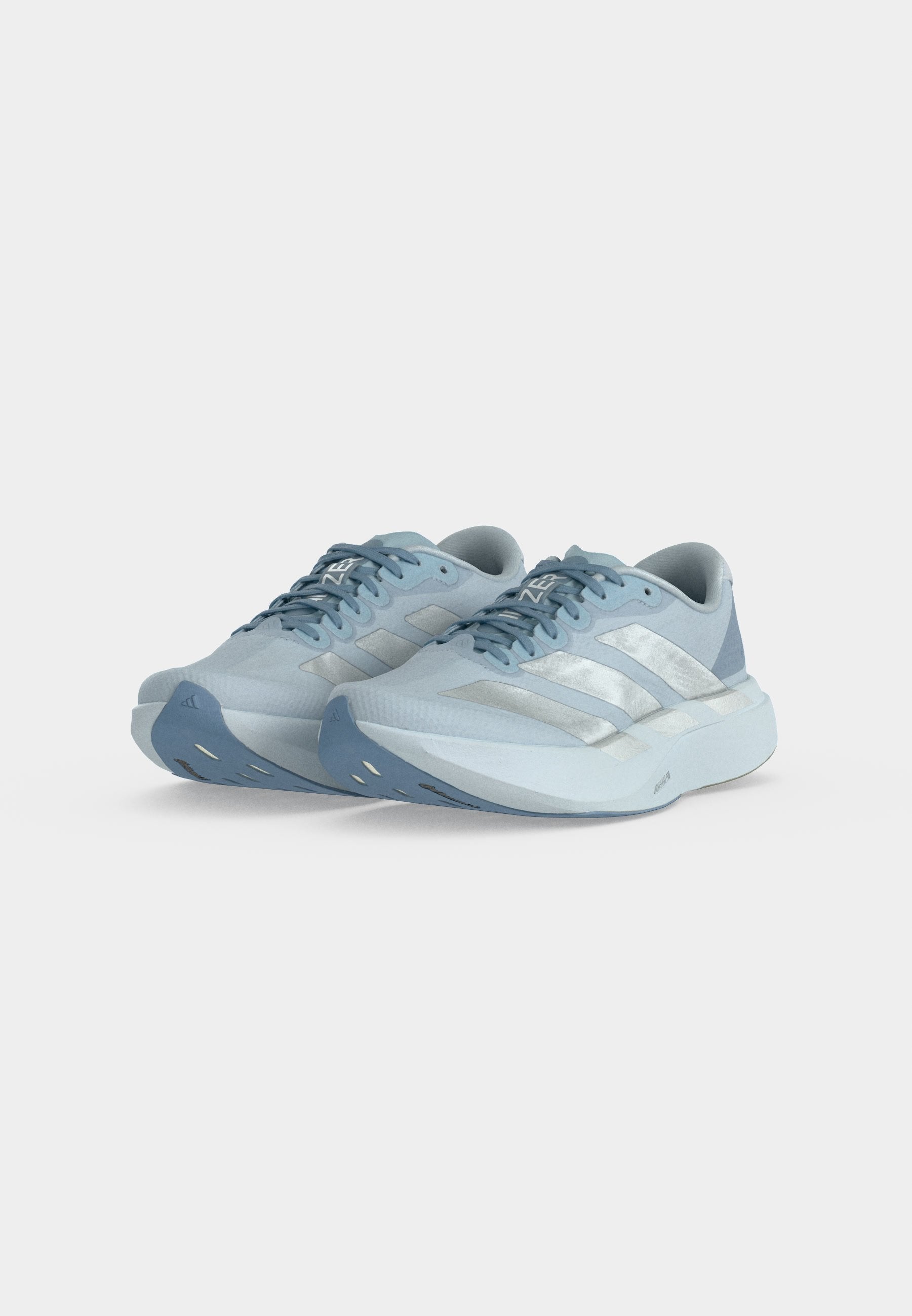ADIZERO EVO SL WOVEN W - Road running shoes - halo blue/silver-coloured metallic/blue