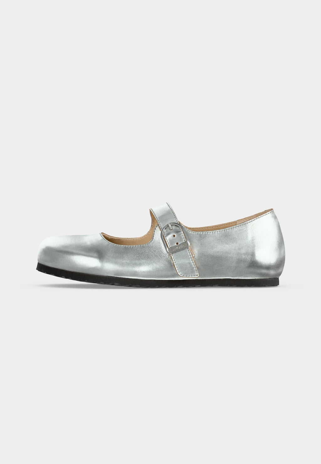 SANTA CLARITA LENA - Ankle strap ballet pumps - silver-coloured