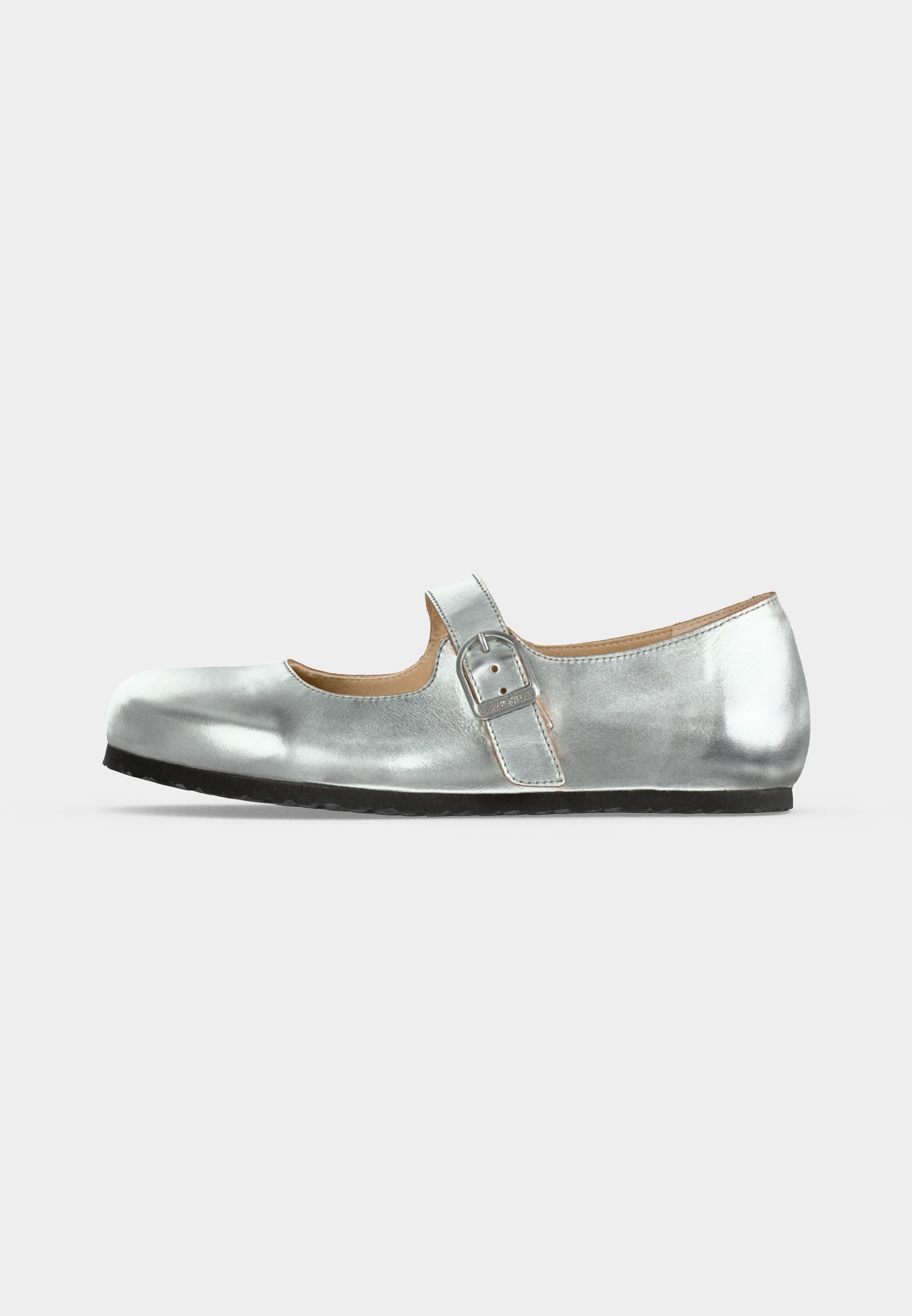SANTA CLARITA LENA - Ankle strap ballet pumps - silver-coloured