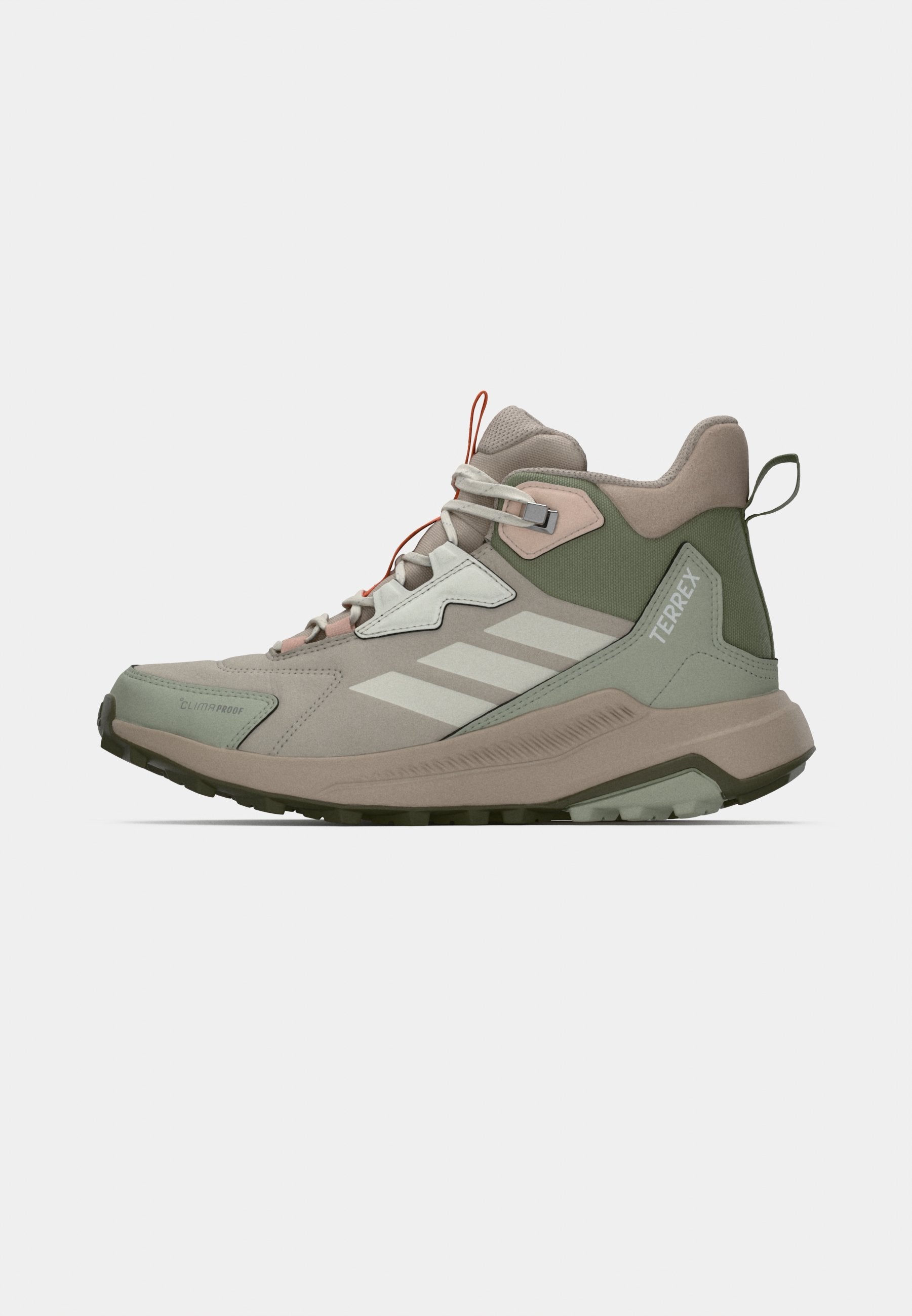 ANYLANDER MID - Hiking shoes - off white/halo green