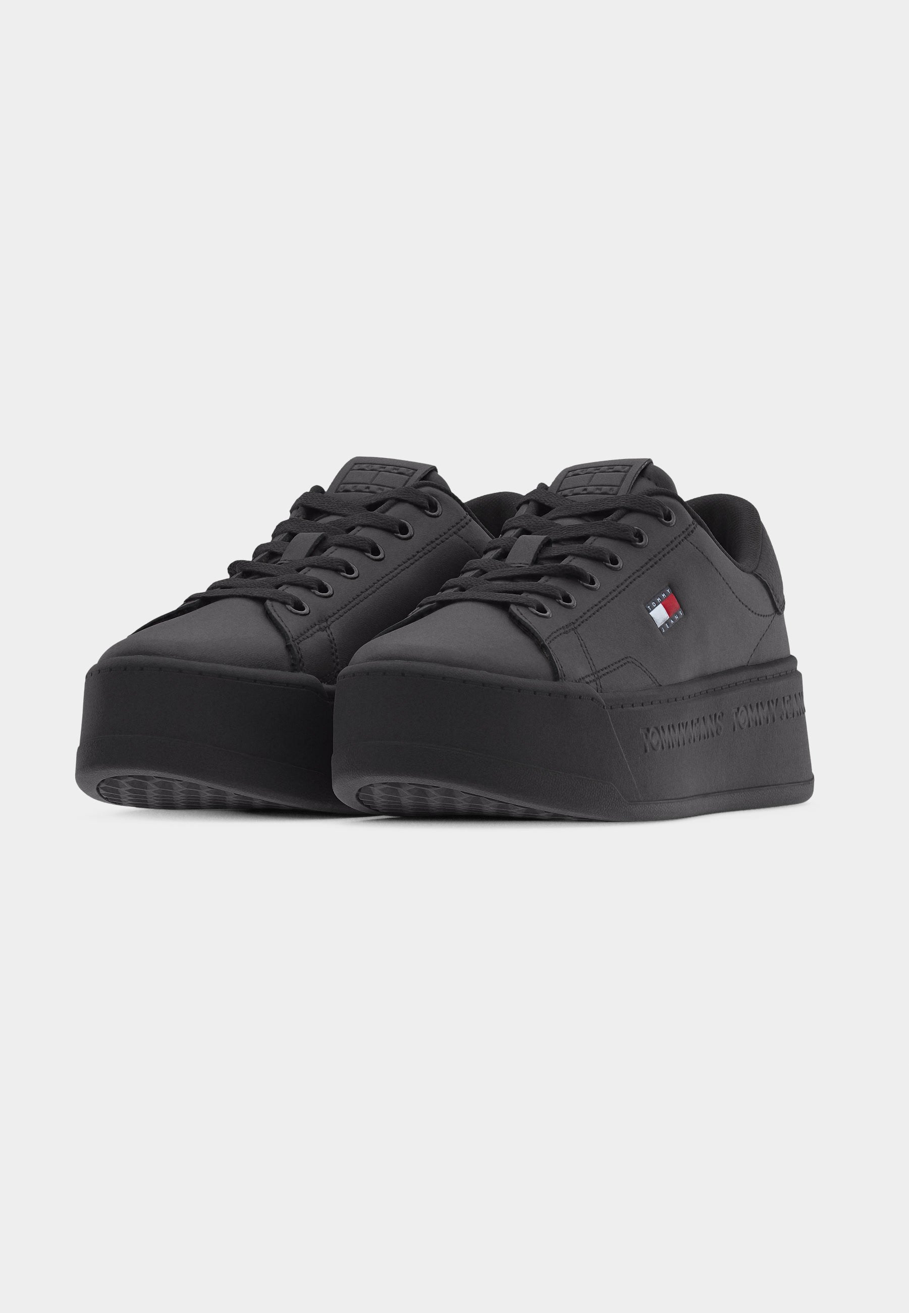 PLATFORM LOGO SNEAKER - Trainers - black