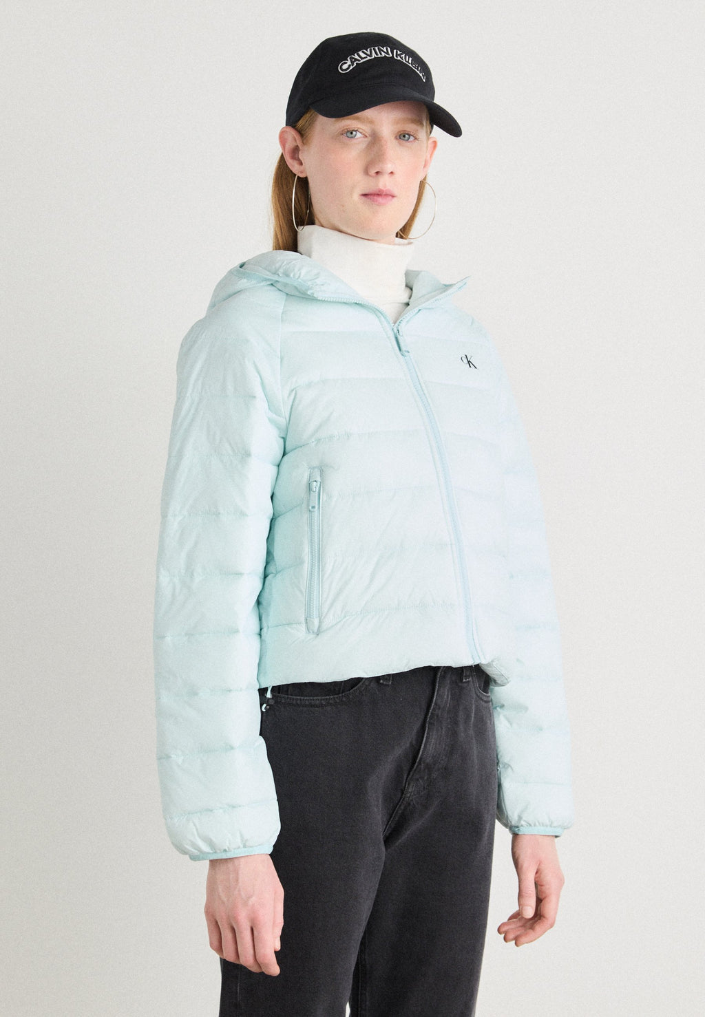 LIGHTWEIGHT QUILTED JACKET PACKA - Light jacket - light blue