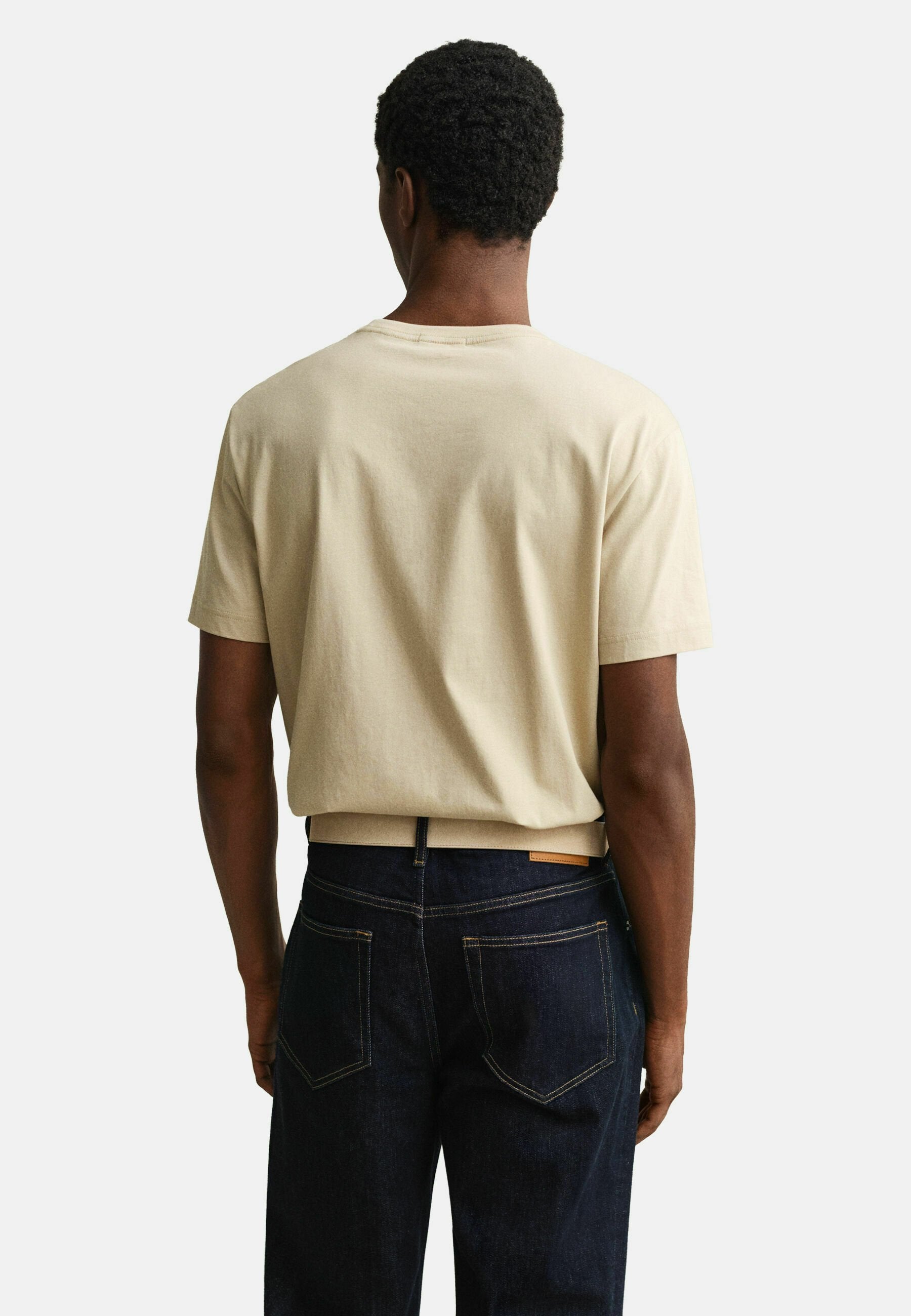 REG SHIELD SS T-SHIRT - Basic T-shirt - oat beige