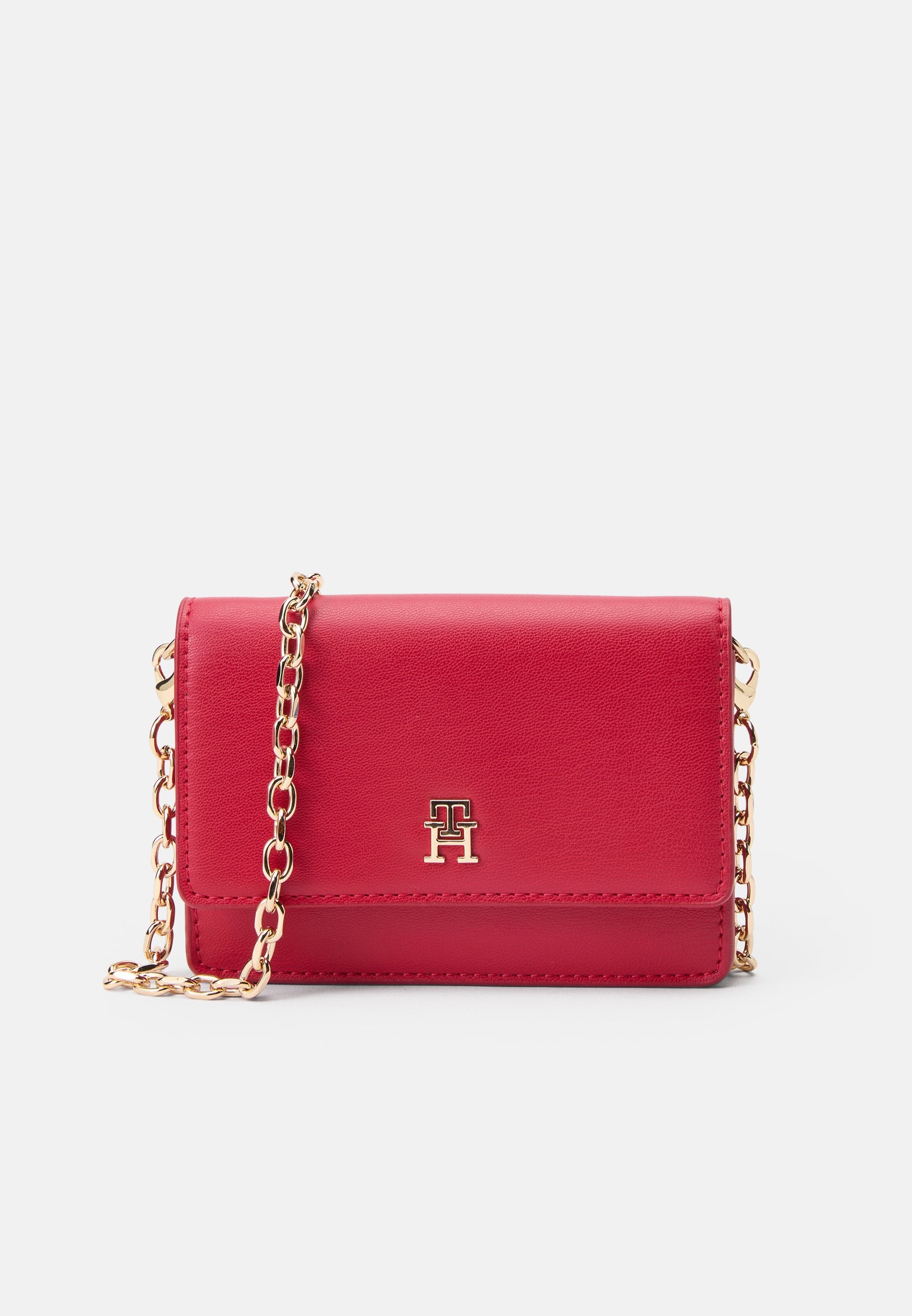 HILFIGER ICON CARD WALLET WITH CHAIN - Clutch - primary red