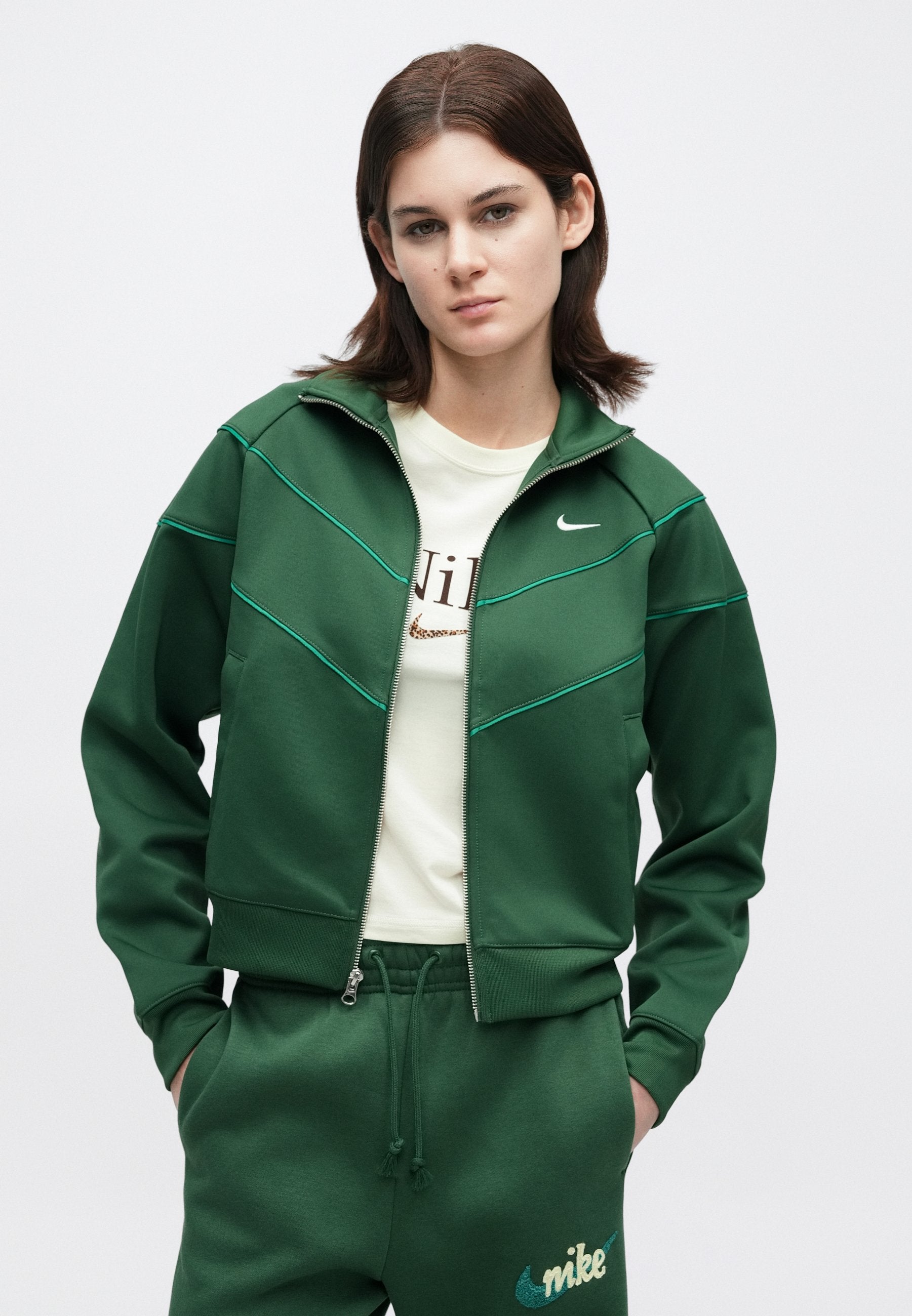 LOGO - Tracksuit bottoms - green