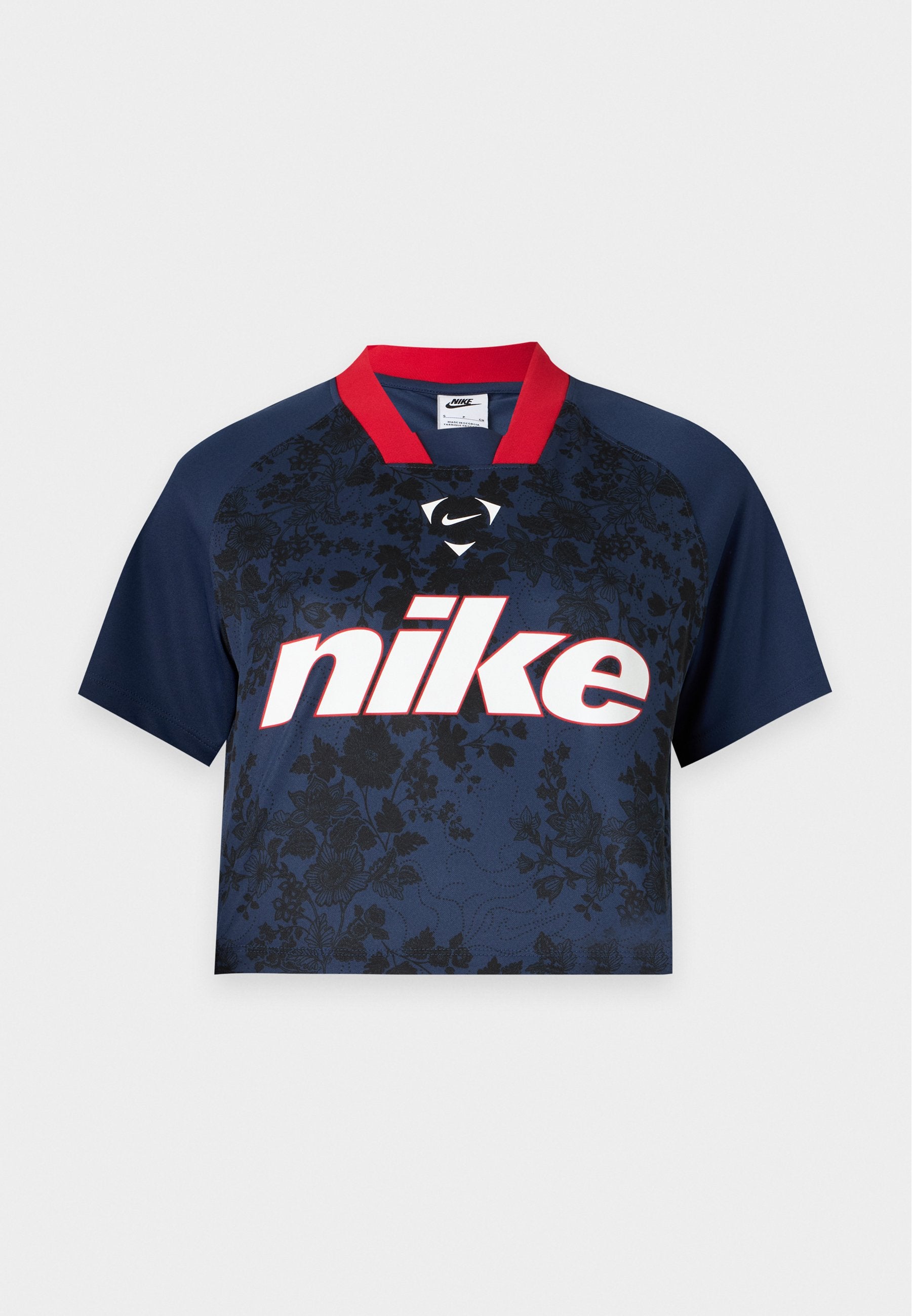 Print T-shirt - midknight navy/fire red/black