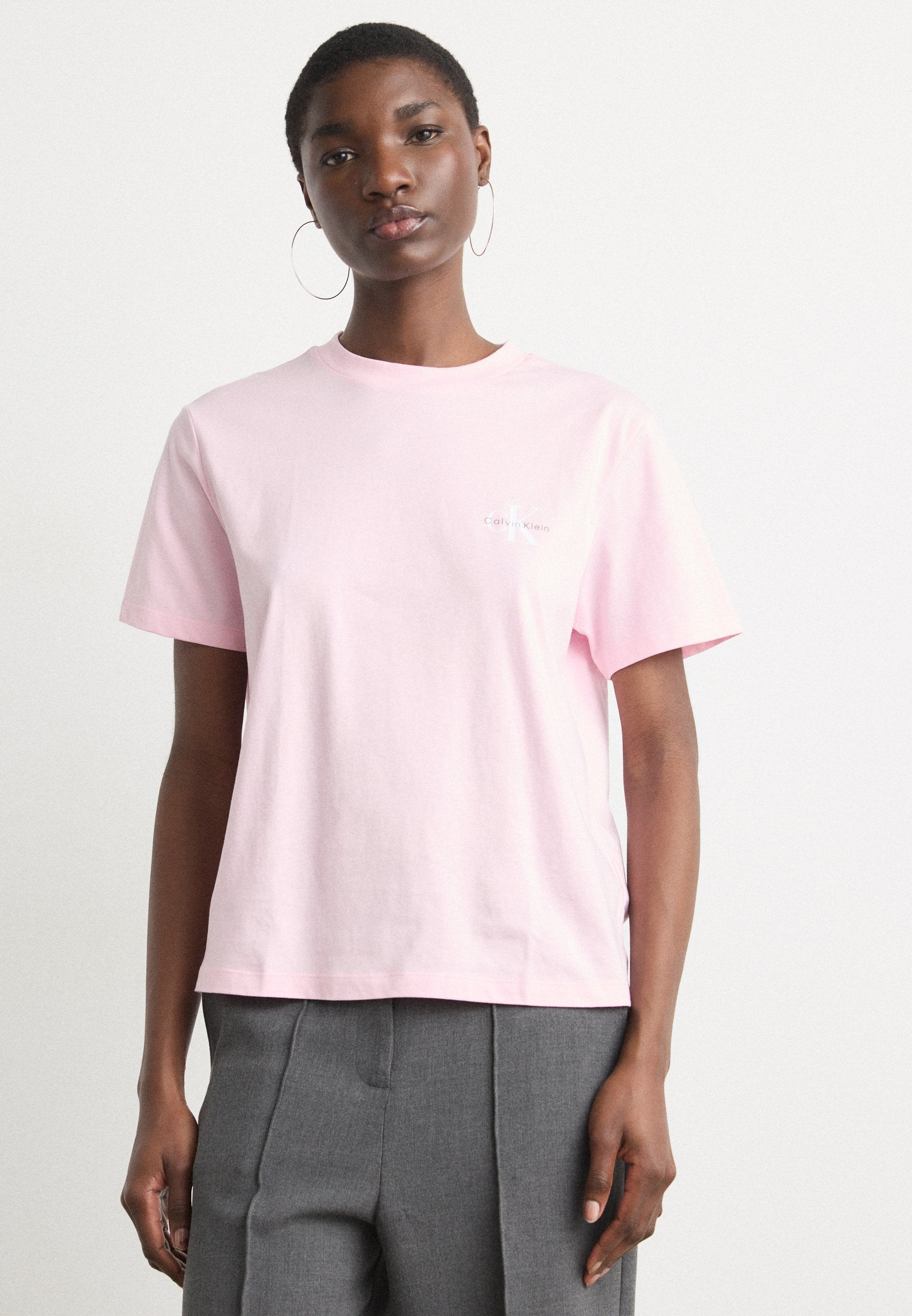 MONOLOGO TEE 2 PACK - Basic T-shirt - pink / white
