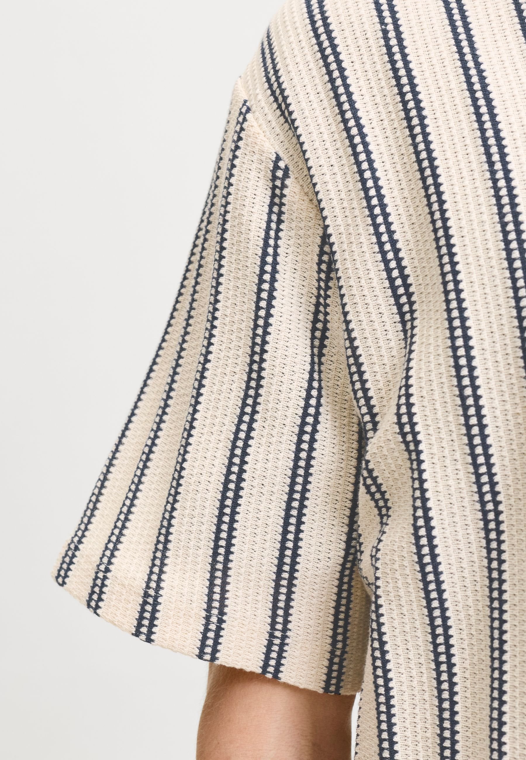 Striped - Polo shirt - cloud dancer