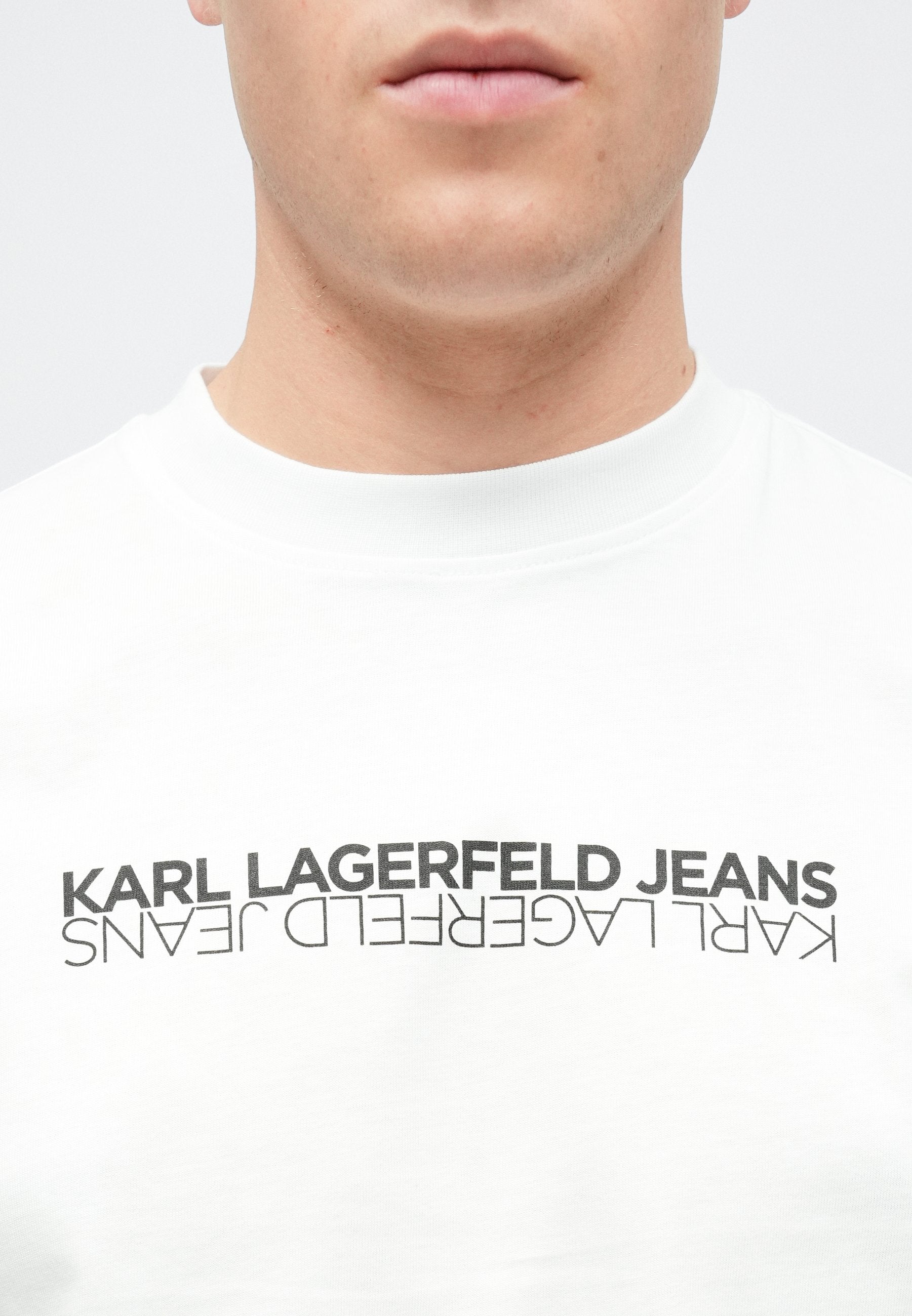 SLIM REFLECTION TEE - Print T-shirt - white