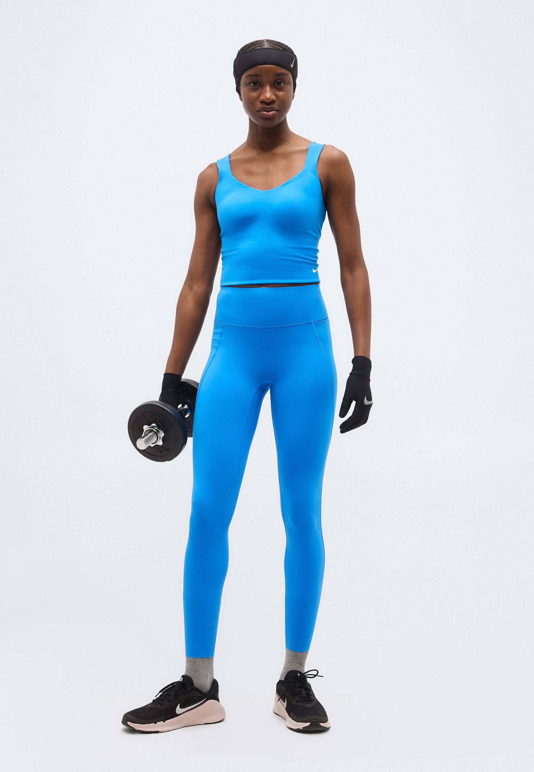 SCULPT BRA TANK - توب - أزرق فوتو فاتح/أبيض