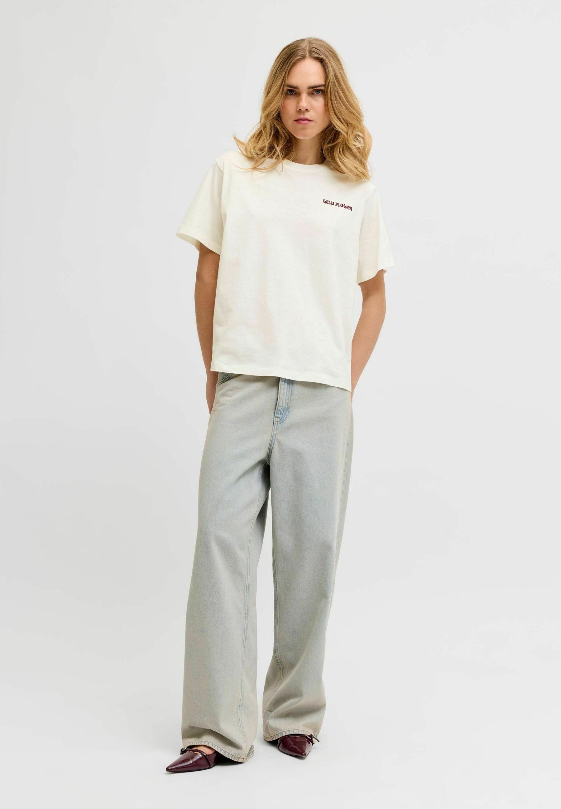 JXBLOMMA - Print T-shirt - blanc de blanc