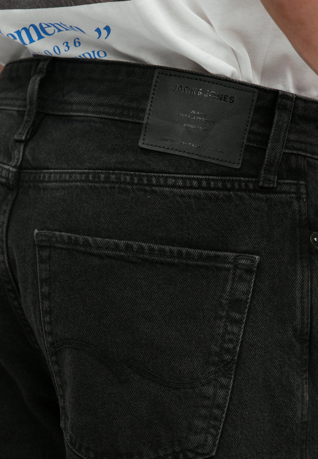 JJIEDDIE JJORIGINAL Loose Fit High Rise - Relaxed fit jeans - black denim