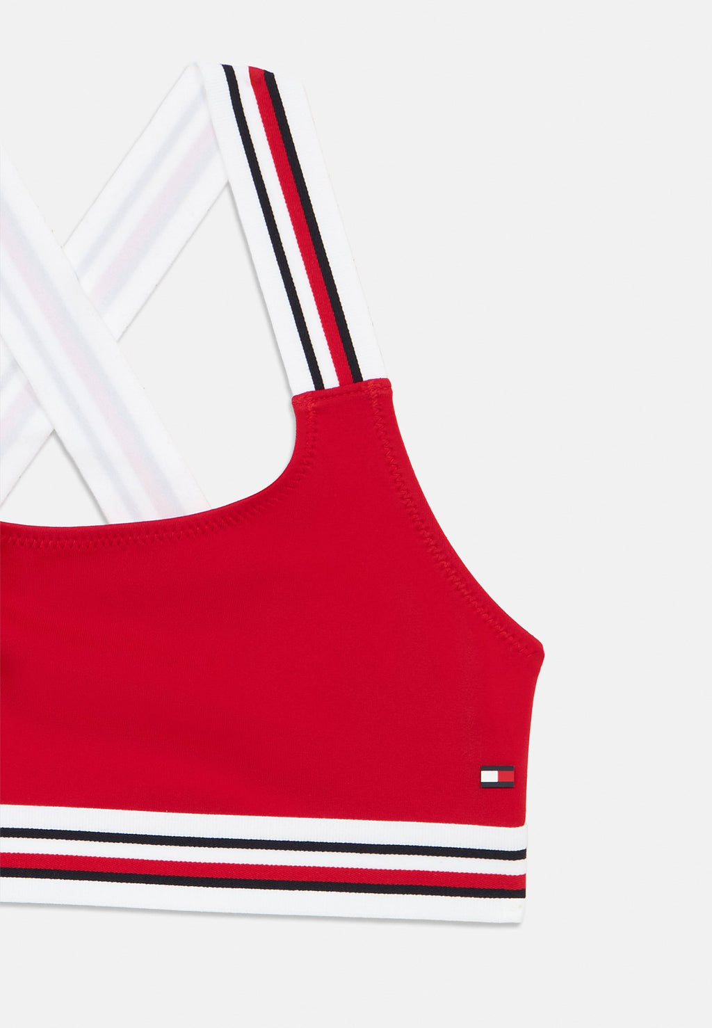 GLOBAL STRIPE BRALETTE AND BRIEFS SET - Bikini - primary red