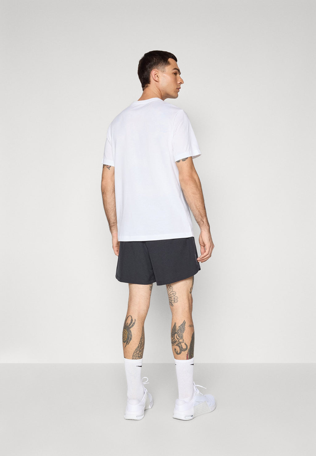 SHORT - Sports shorts - black/white