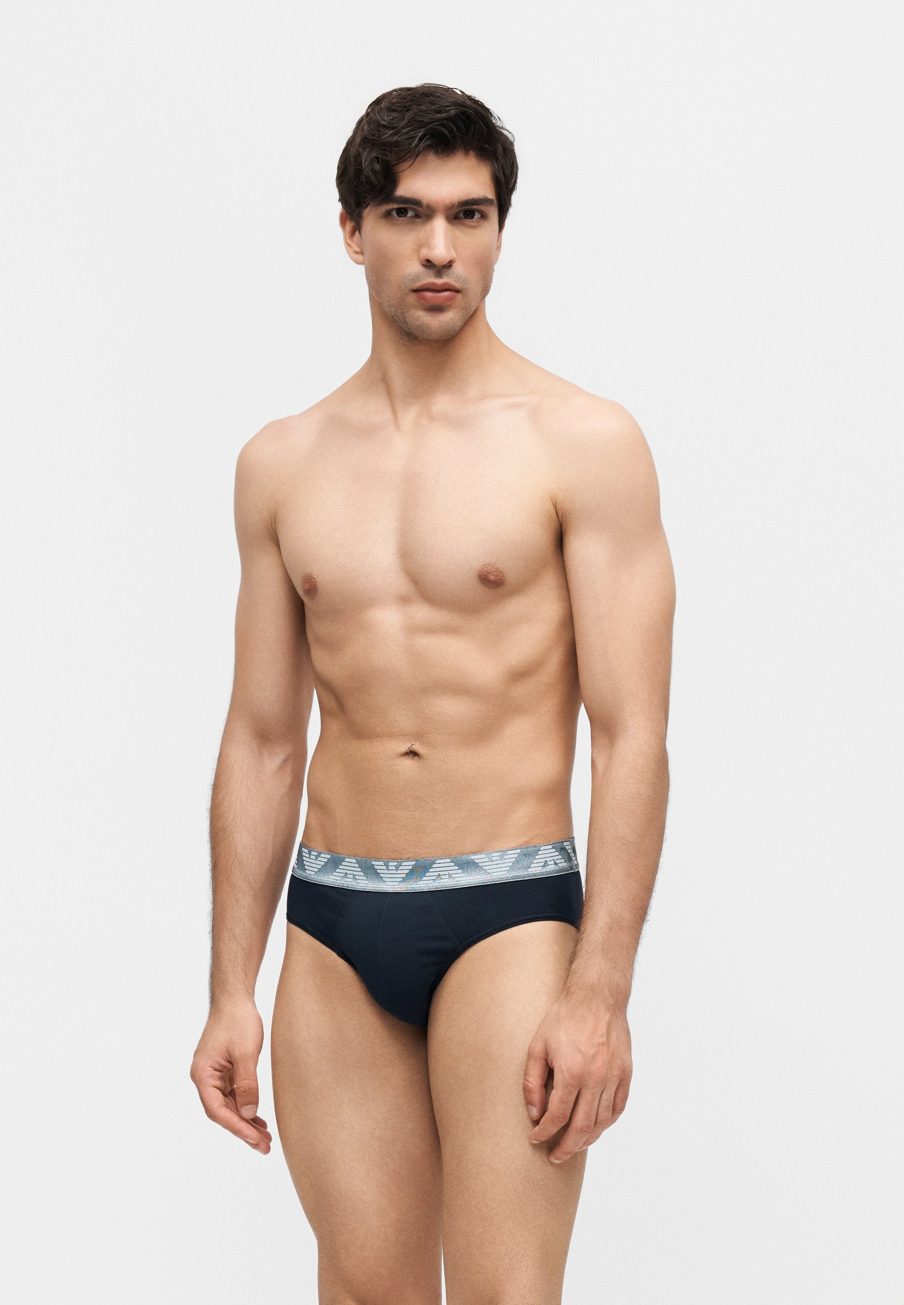 SHINY LOGOBAND 3 PACK - Briefs - blue