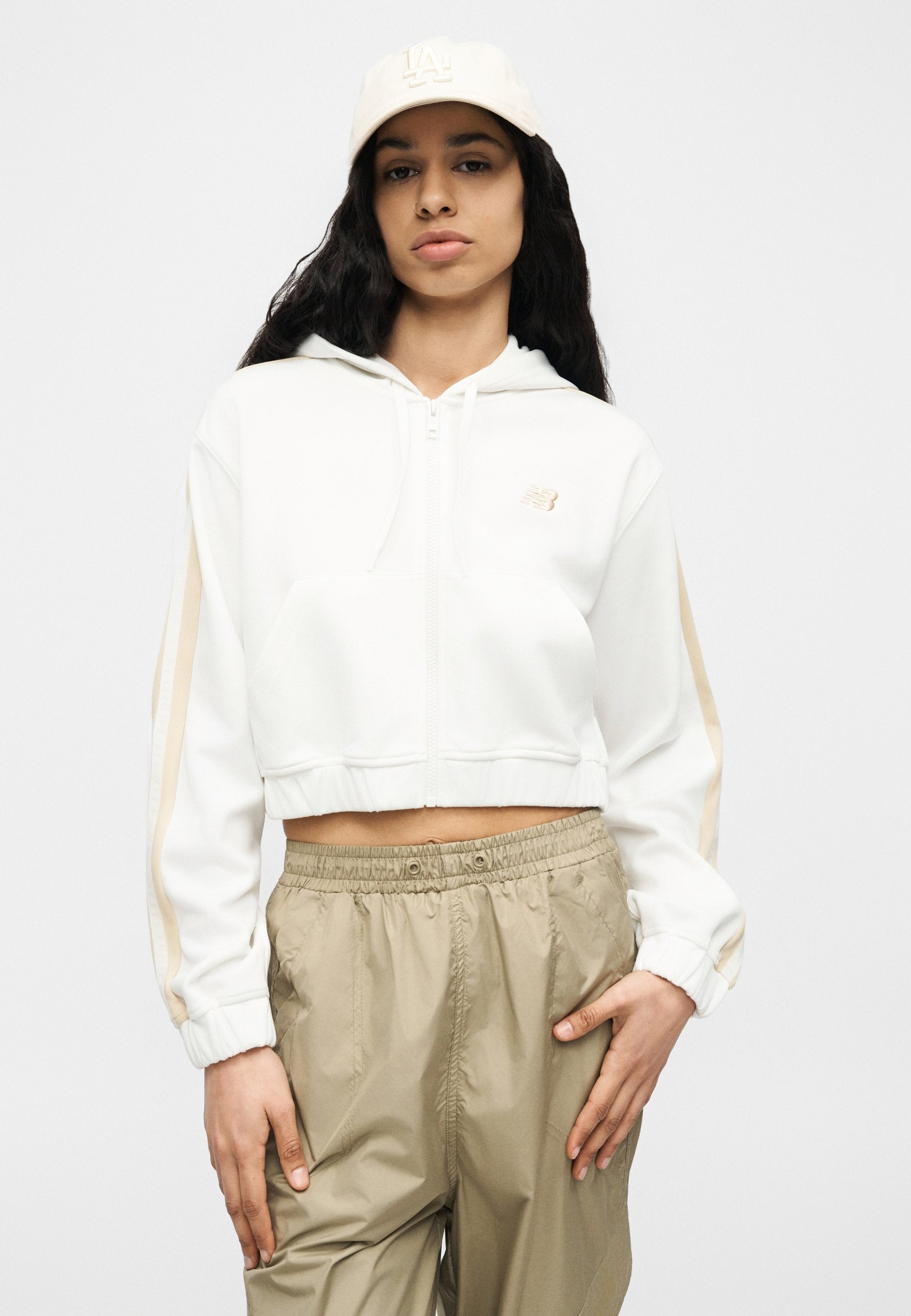FULL ZIP - Zip-up sweatshirt - sea salt