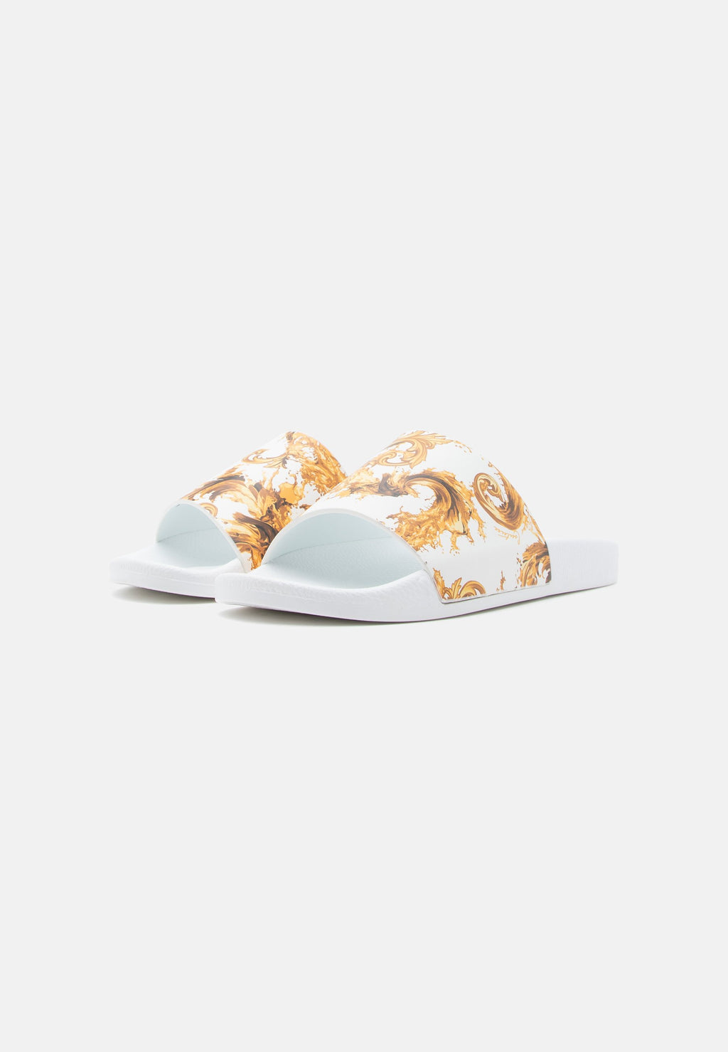 FONDO - Pool slides - white/gold-coloured