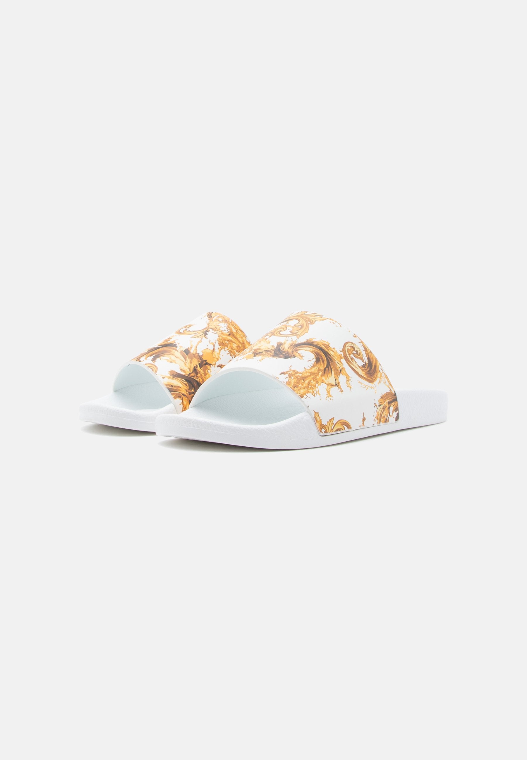 FONDO - Pool slides - white/gold-coloured