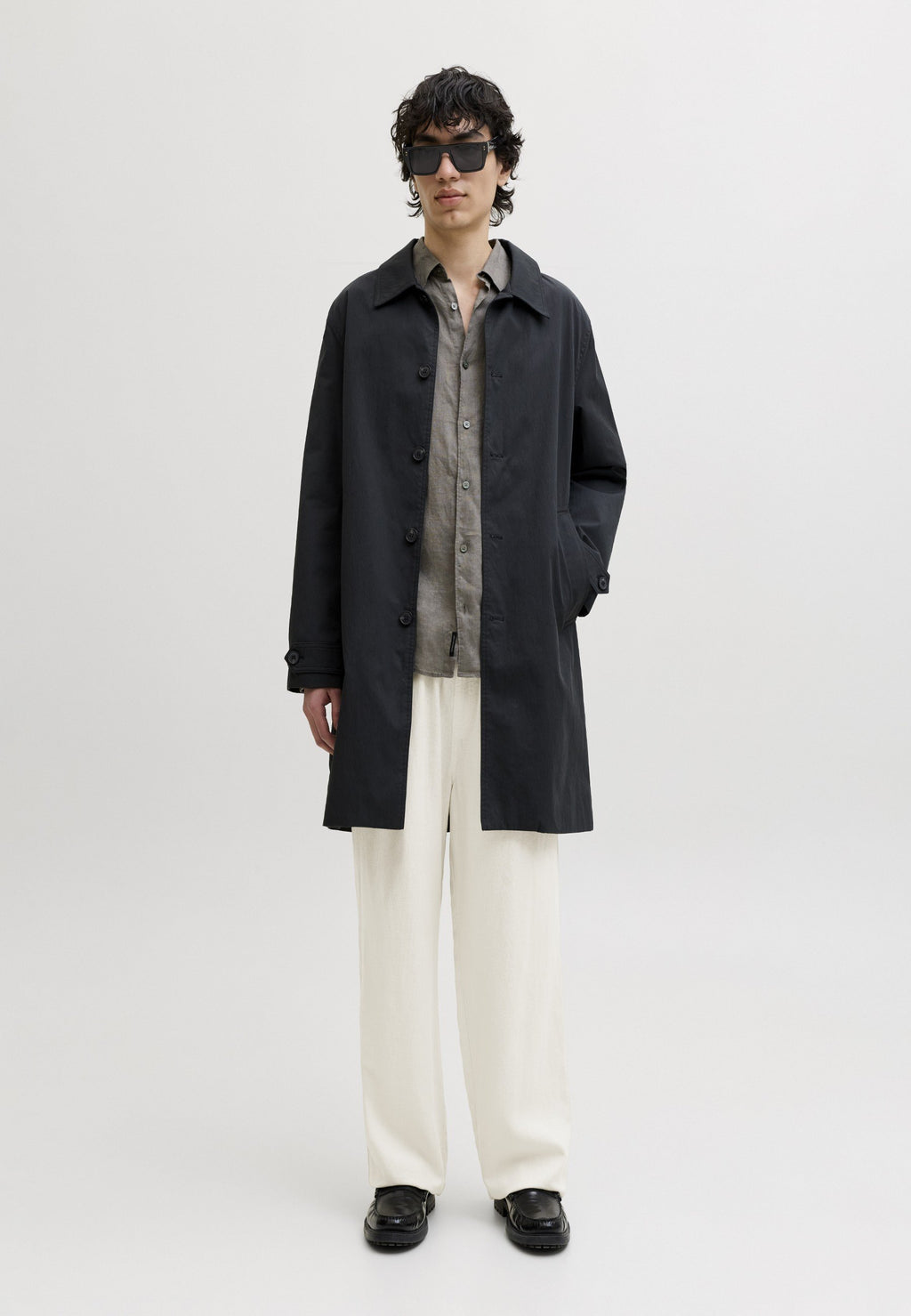 Joggers Wide Leg Fit - Trousers - cloud dancer