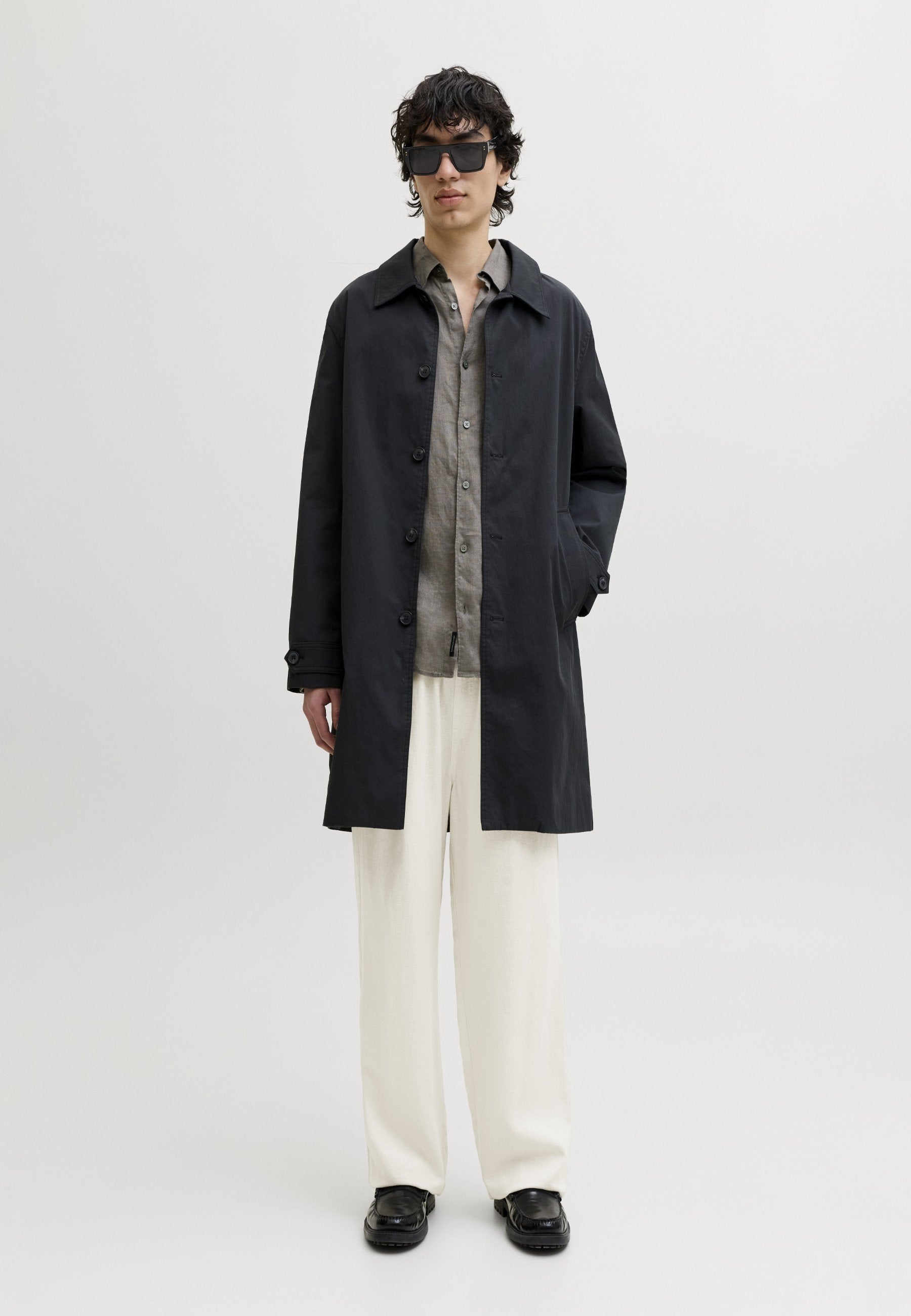 Joggers Wide Leg Fit - Trousers - cloud dancer