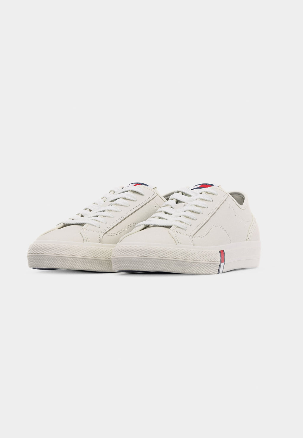 ARCHIVE FLAG STRIPE LEATHER TRAINERS - Trainers - ecru
