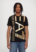 T-SHIRT LOGO SÉRIE TRAIN UNISEXE - T-shirt imprimé - noir or