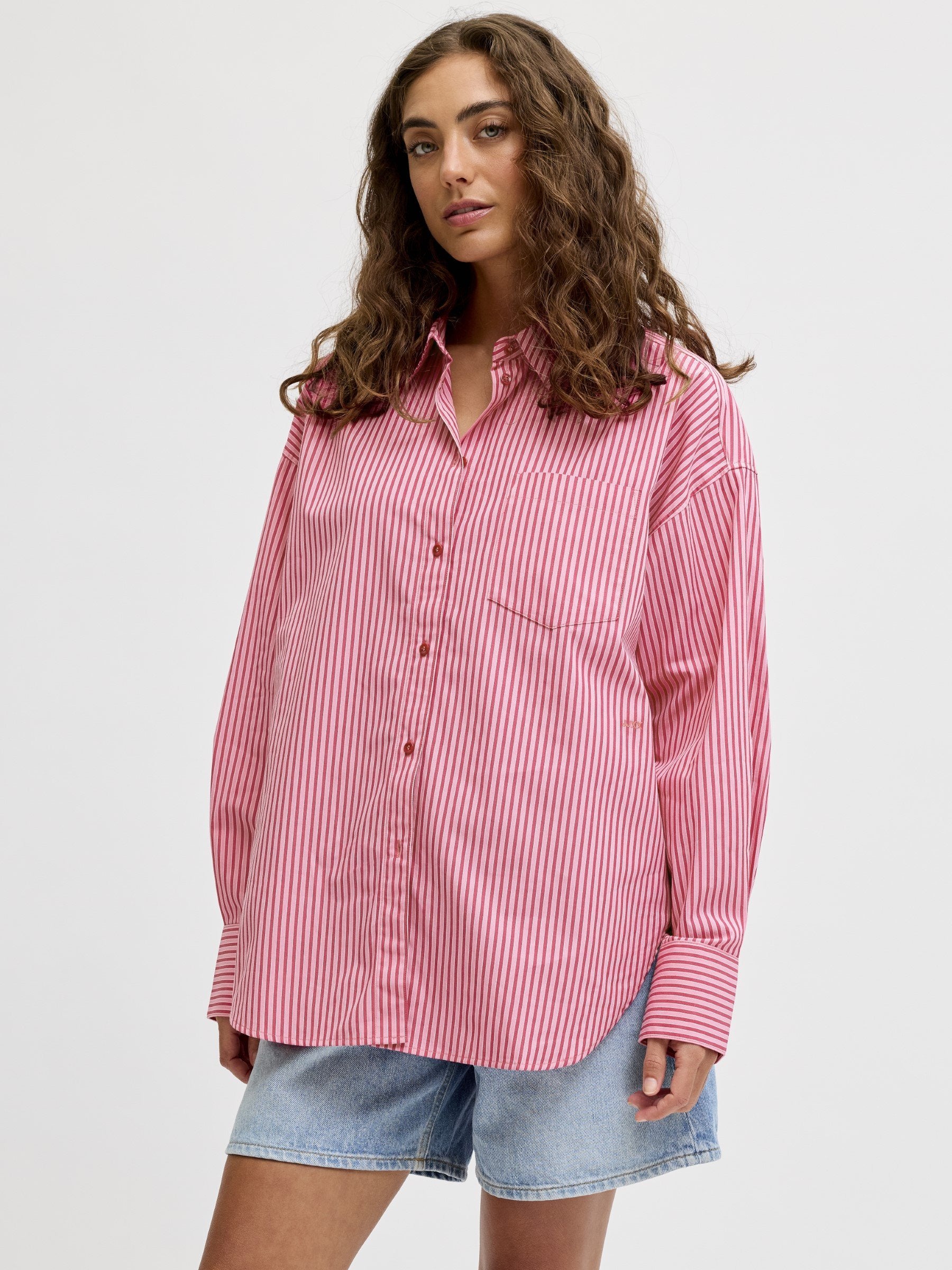 JAMIE RELAXED  - Button-down blouse - cerise
