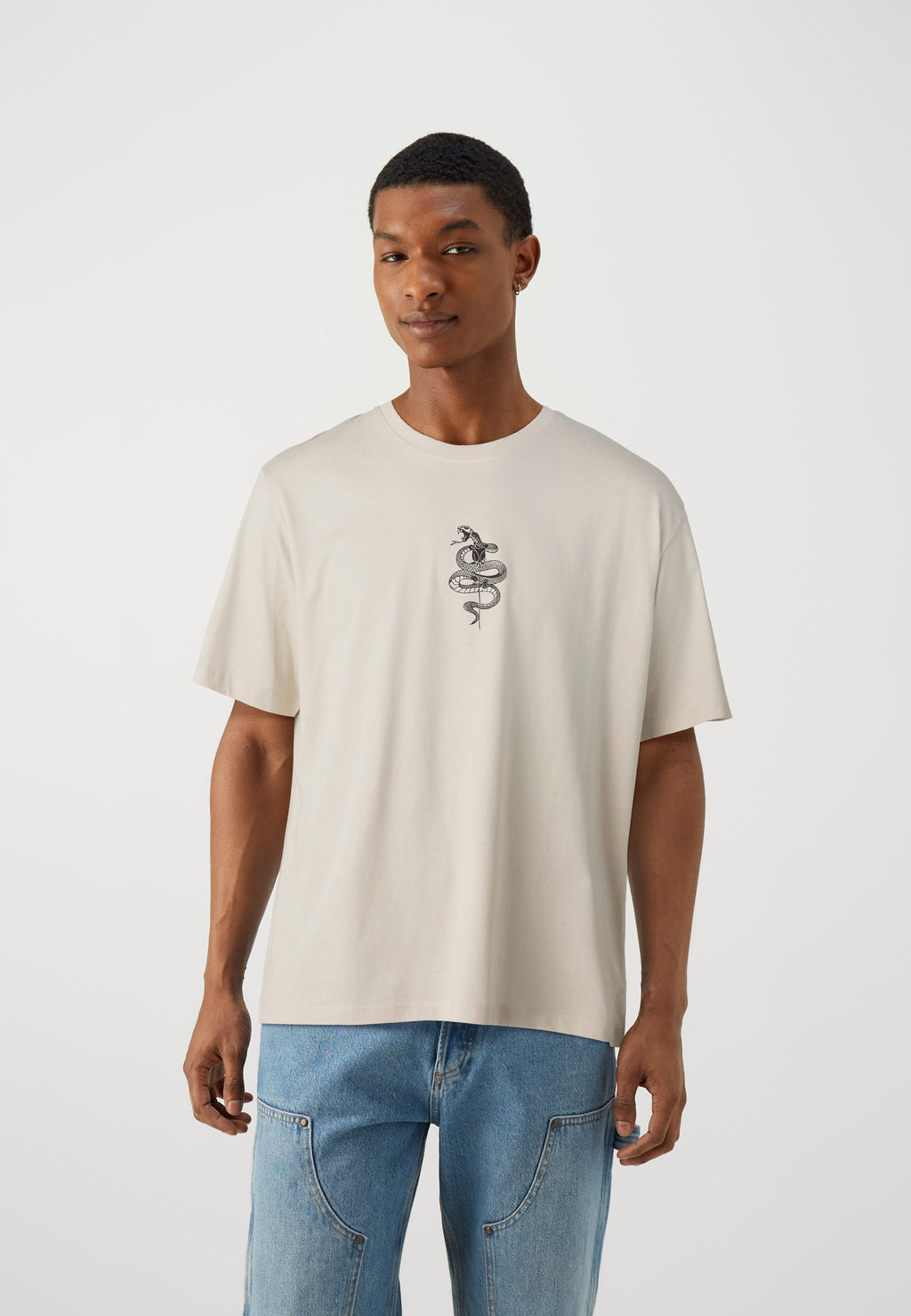 JJWOLFIE 5 PACK - Print T-shirt - chocolate brown /white/moonbeam/black