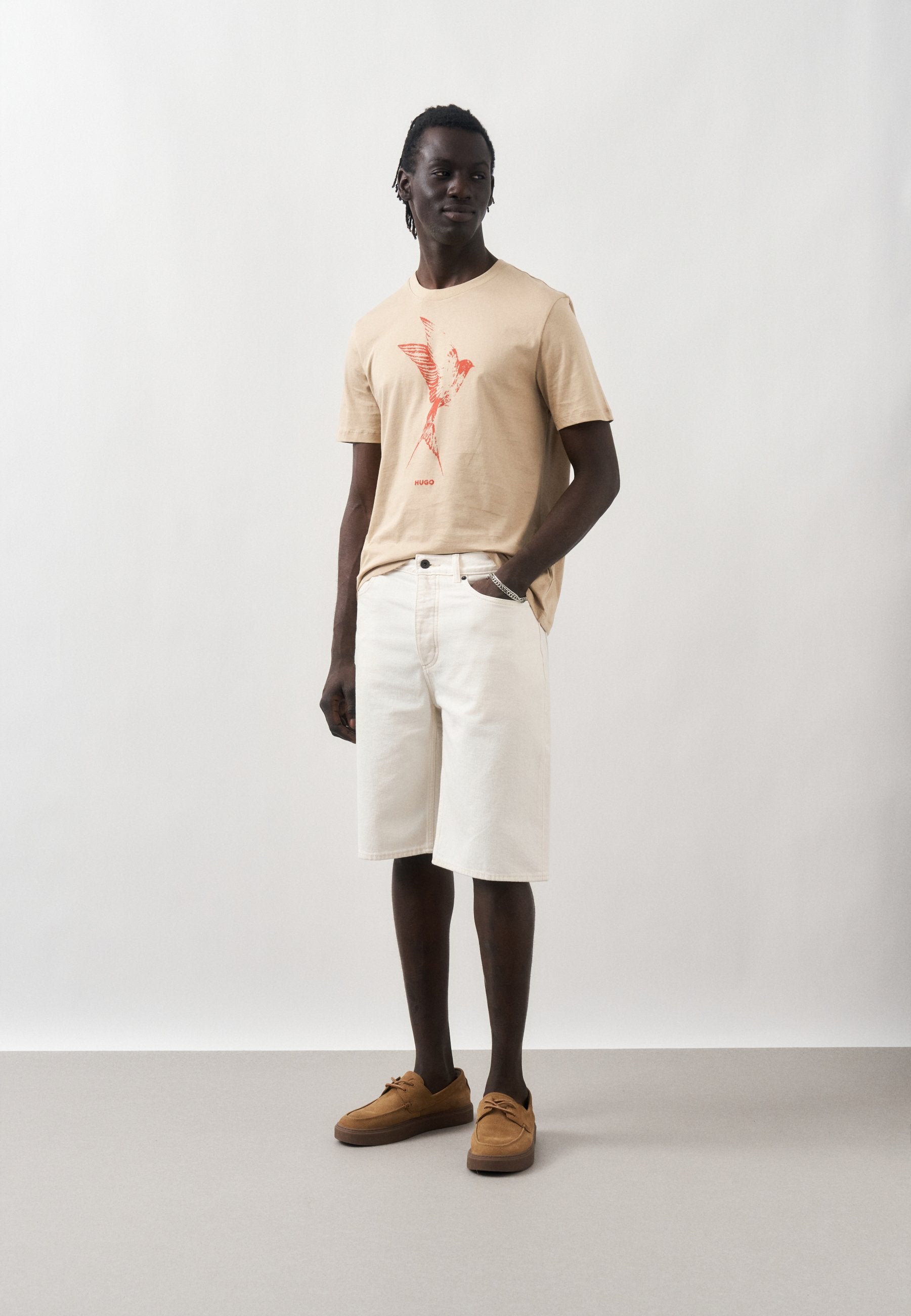 T-shirt imprimé - beige moyen