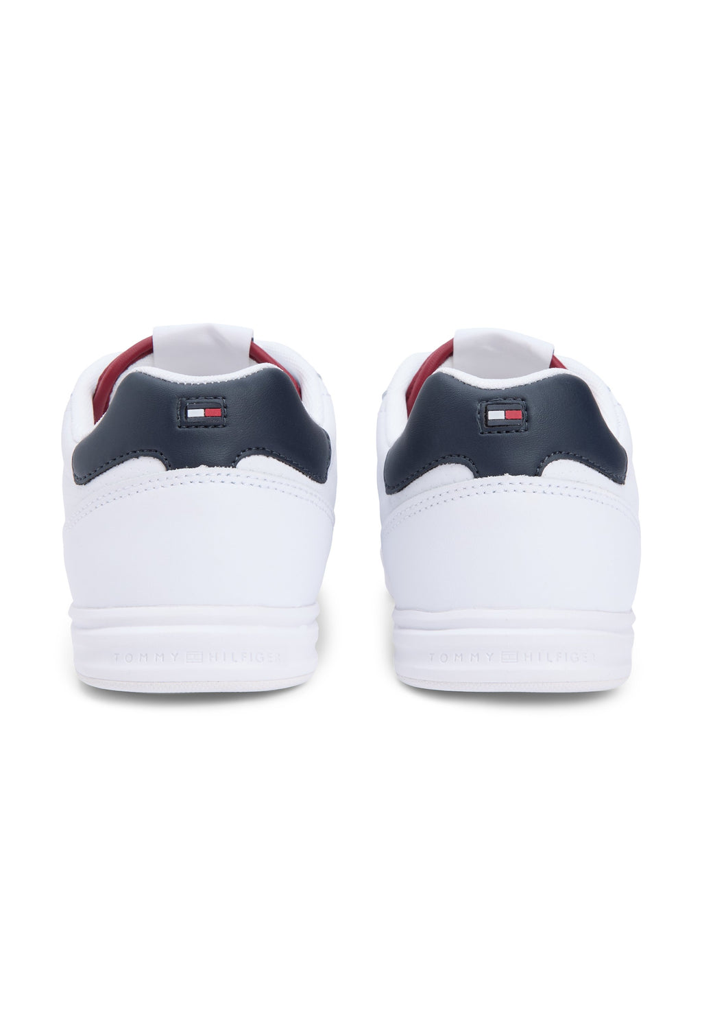 CONTRAST HEEL TRAINERS WITH LEATHER - Trainers - white