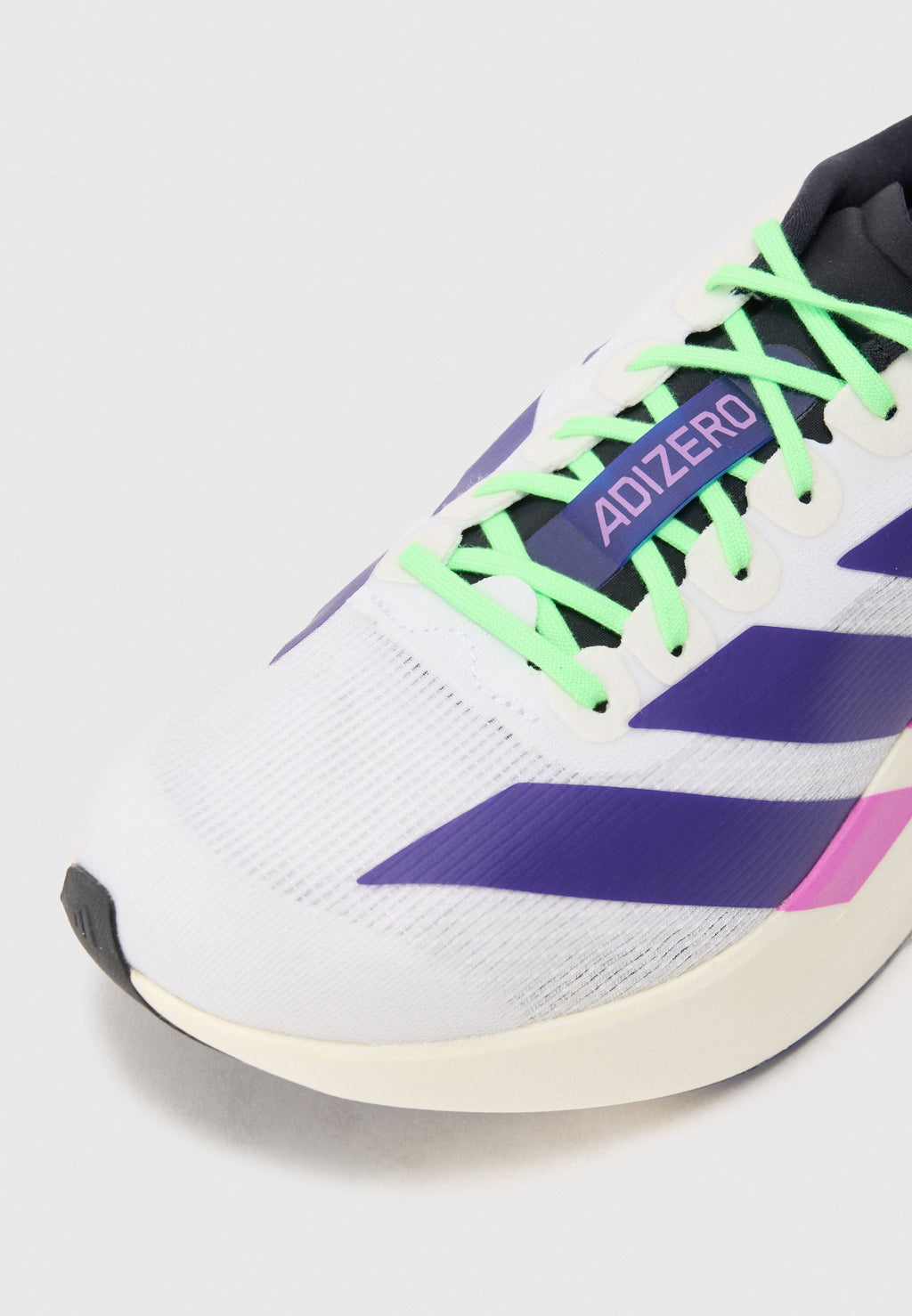 ADIZERO EVO SL M - Trainers - white/collegiate purple/lime burst