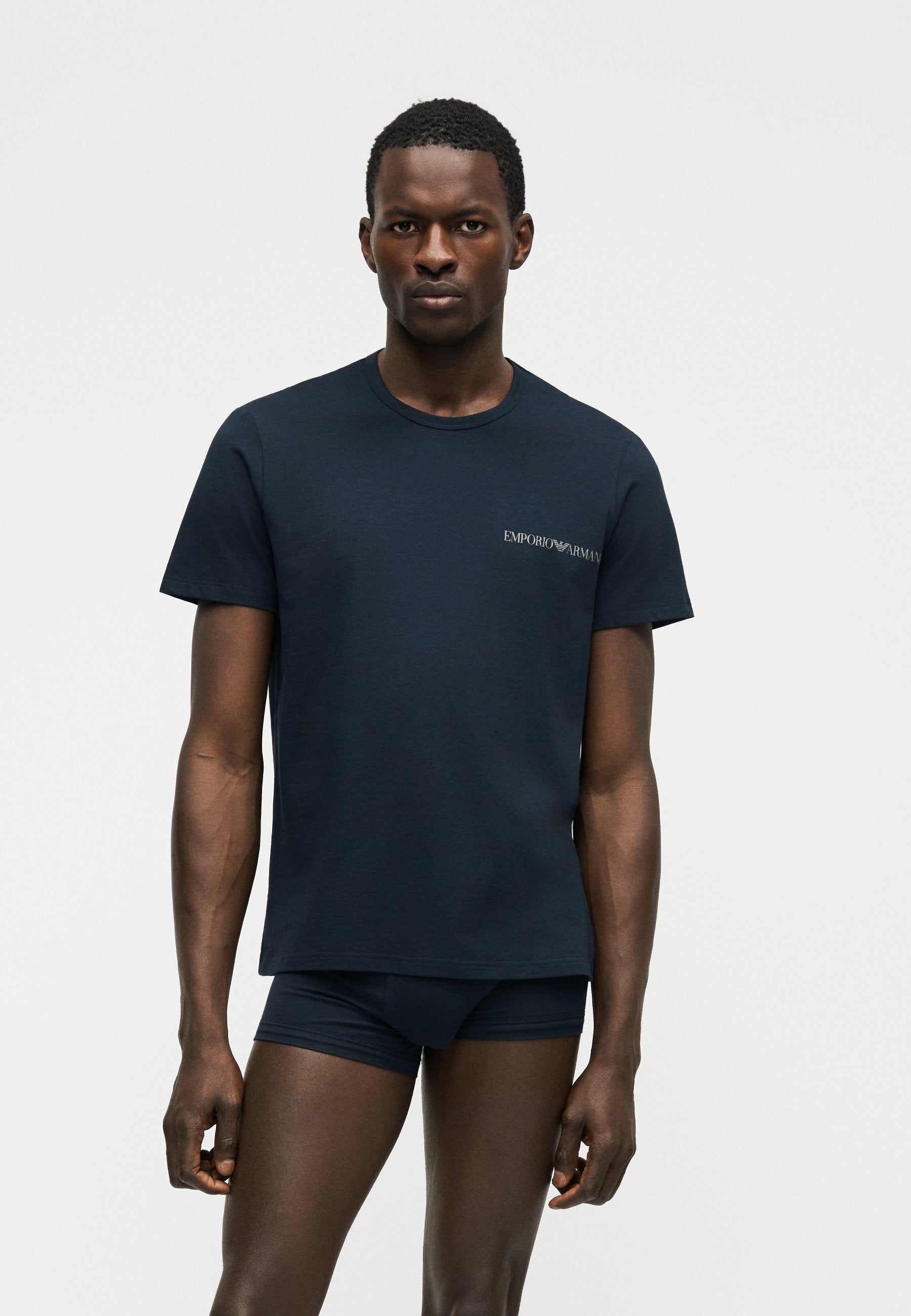 CORE LOGOBAND CREW NECK 2 PACK - Undershirt - armani blue/white