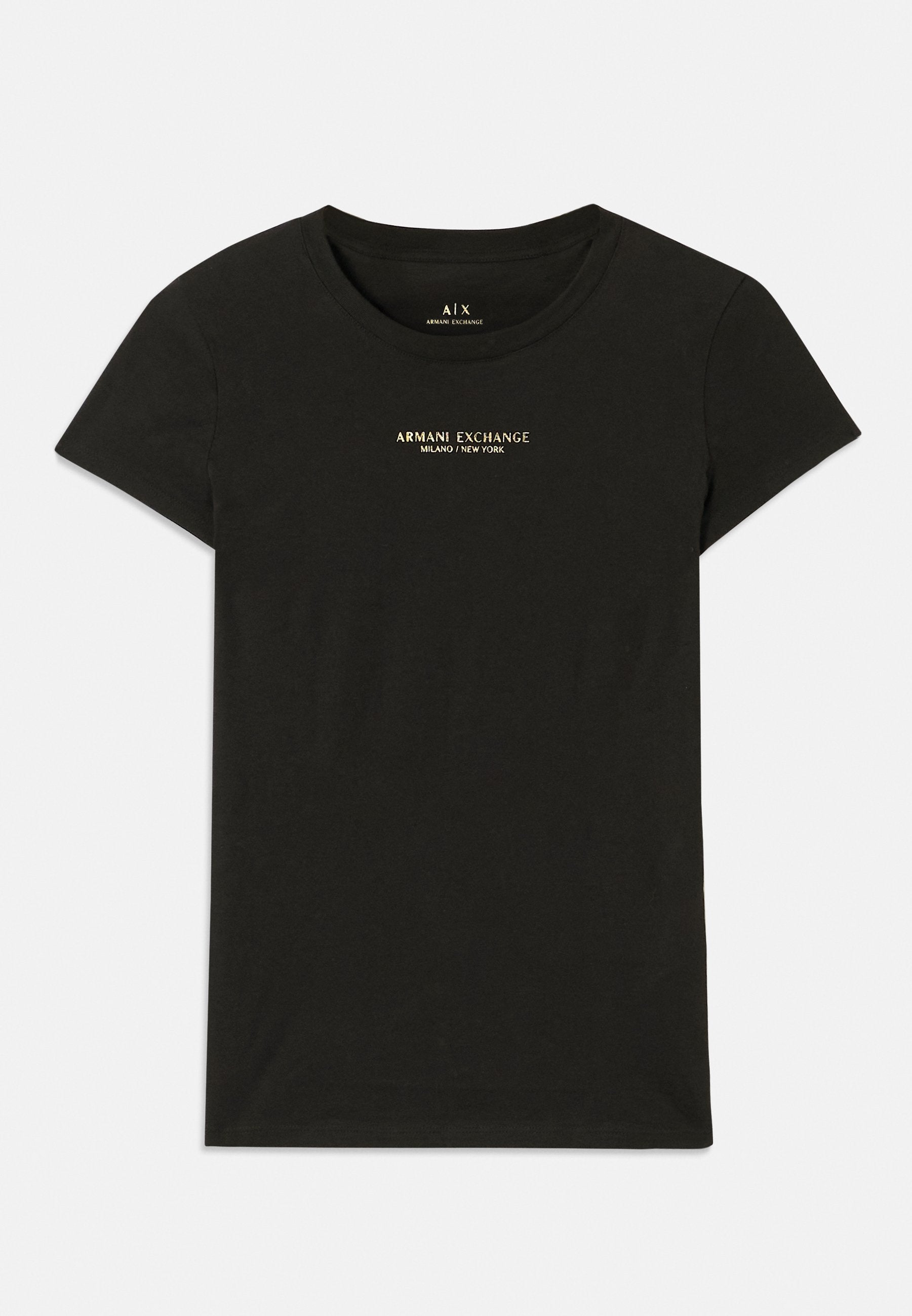Print T-shirt - black/gold-coloured