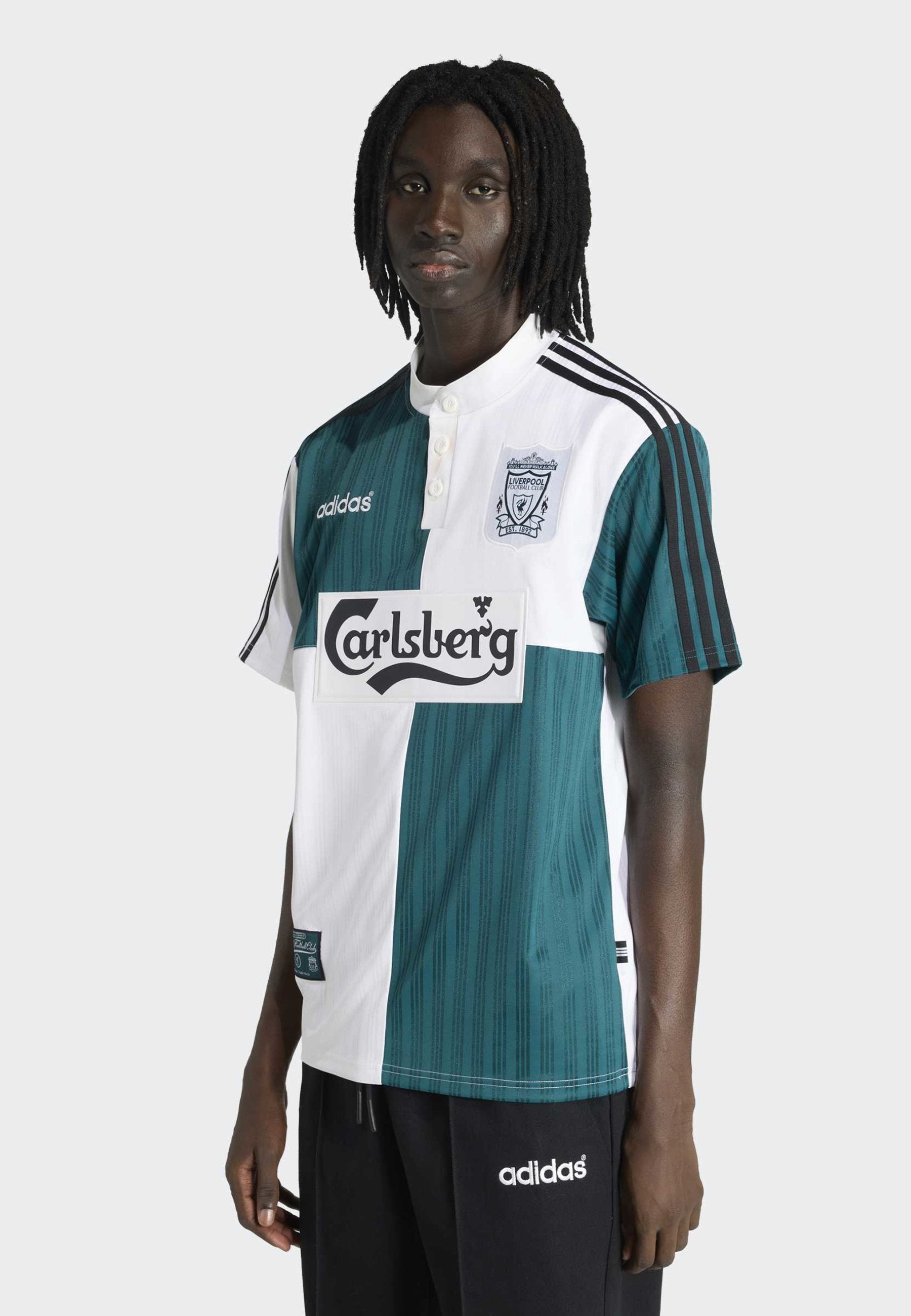 MAILLOT EXTÉRIEUR LIVERPOOL FC 95 - T-shirt imprimé - blanc/vert intense